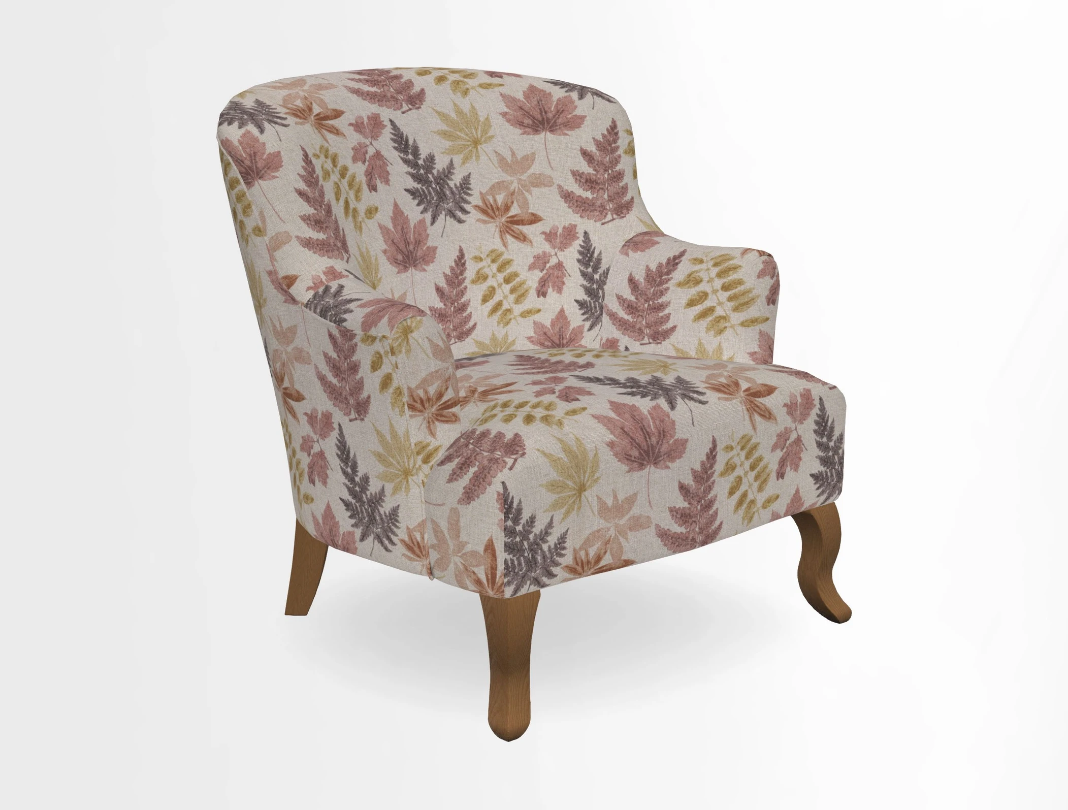 Grassington Chair in Floral Linen Lily Pad Vermillion