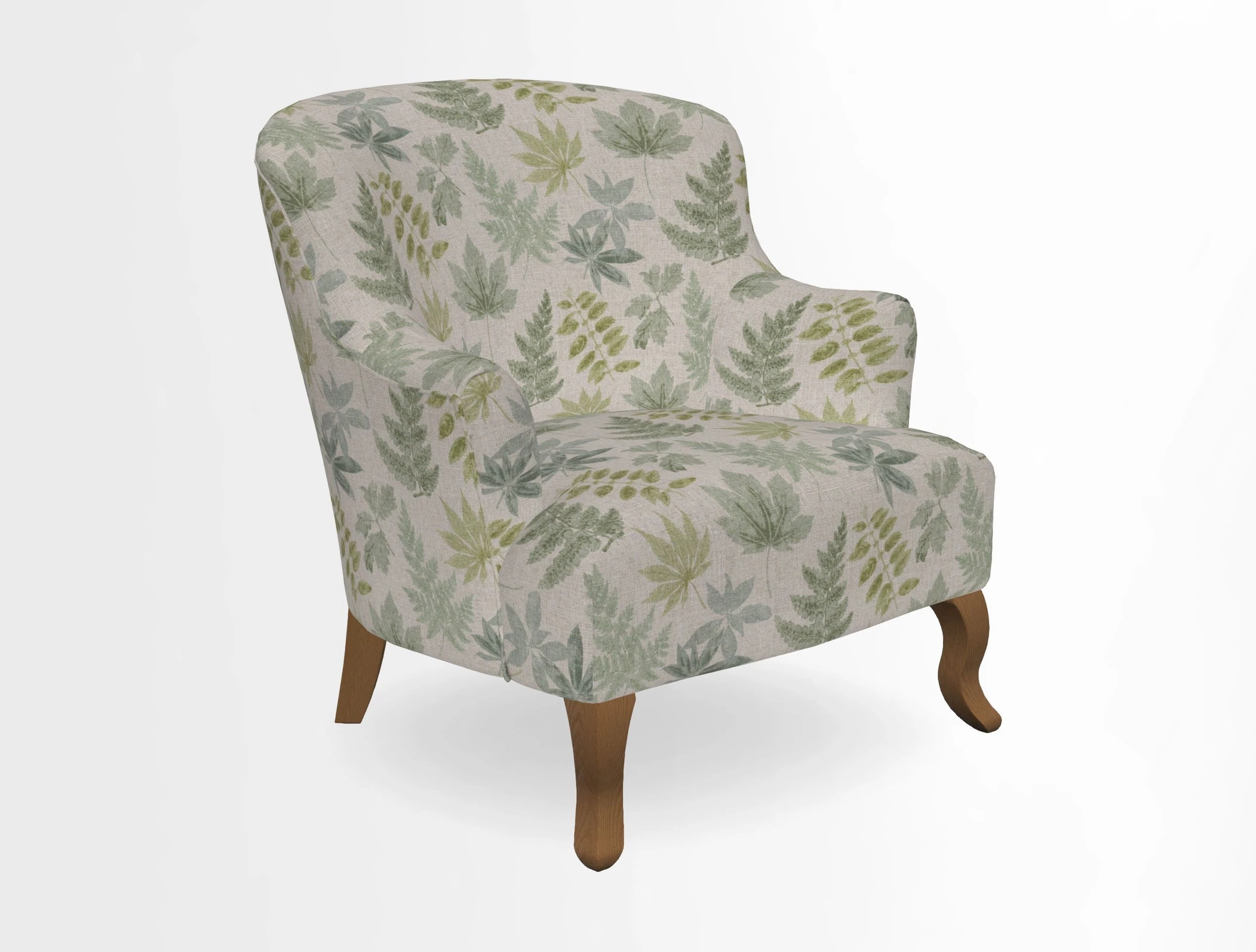 Grassington Chair in Floral Linen Lily Pad Vermillion