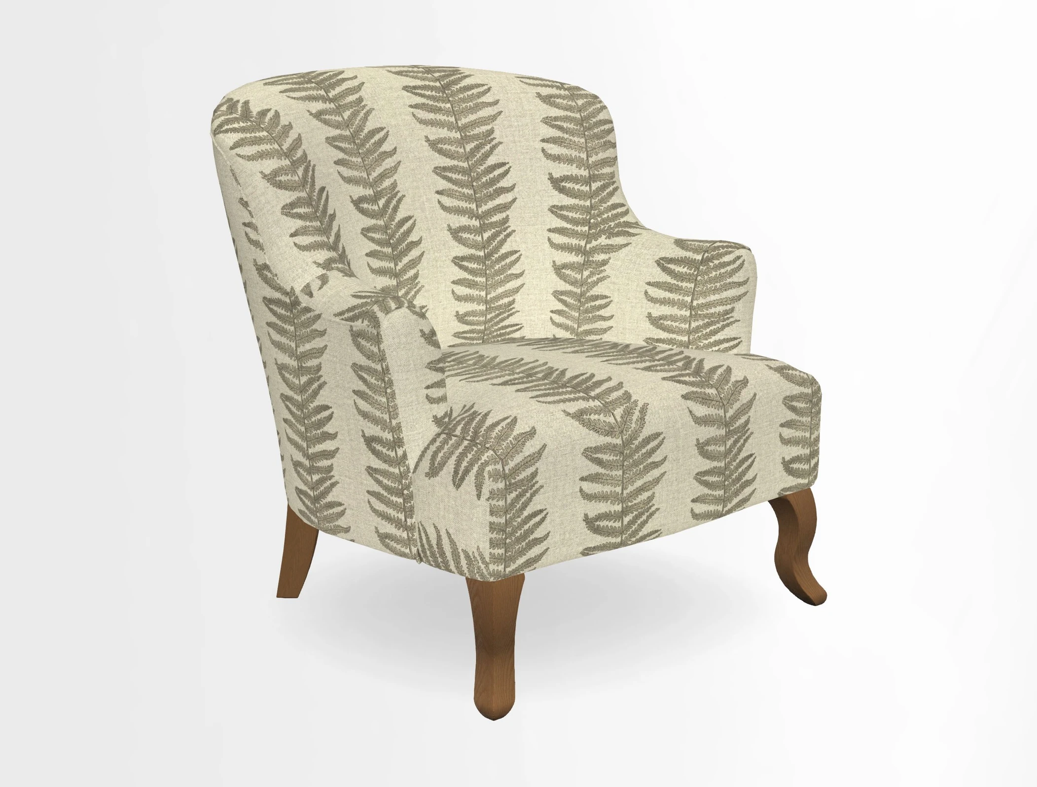 Grassington Chair in Floral Linen Lily Pad Vermillion