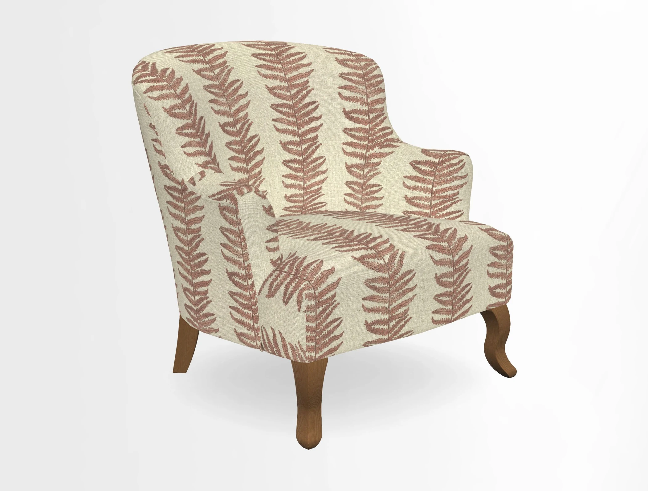 Grassington Chair in Floral Linen Lily Pad Vermillion