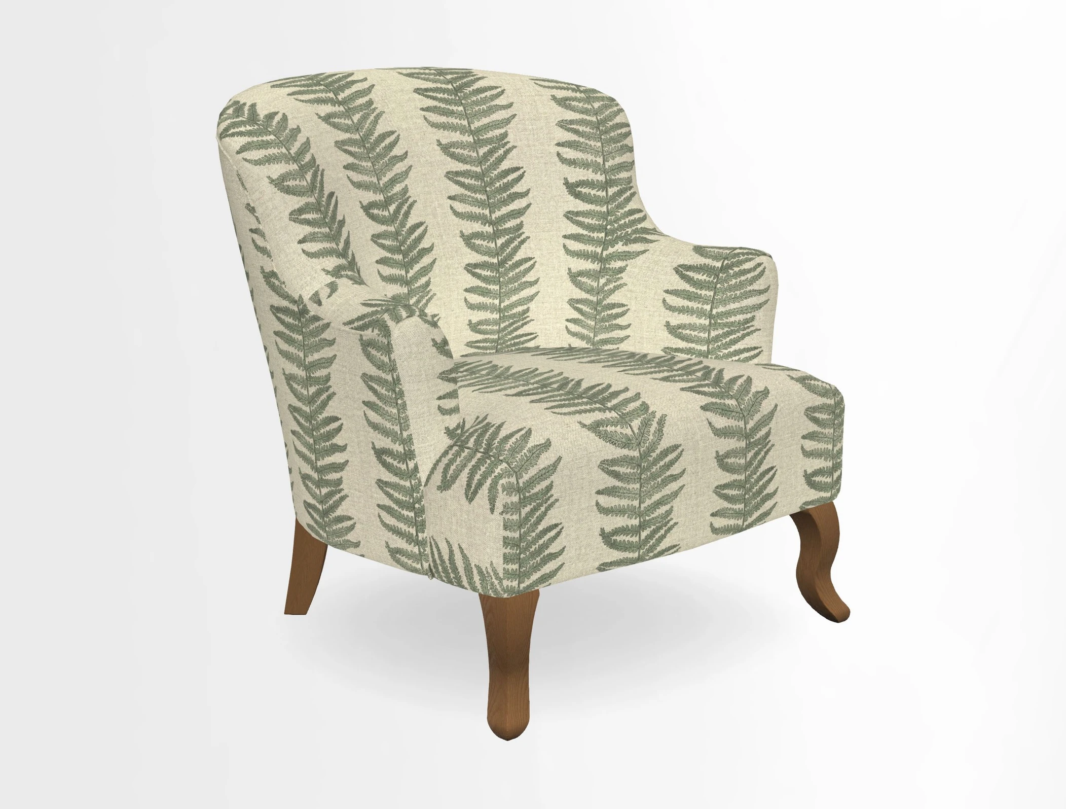 Grassington Chair in Floral Linen Lily Pad Vermillion