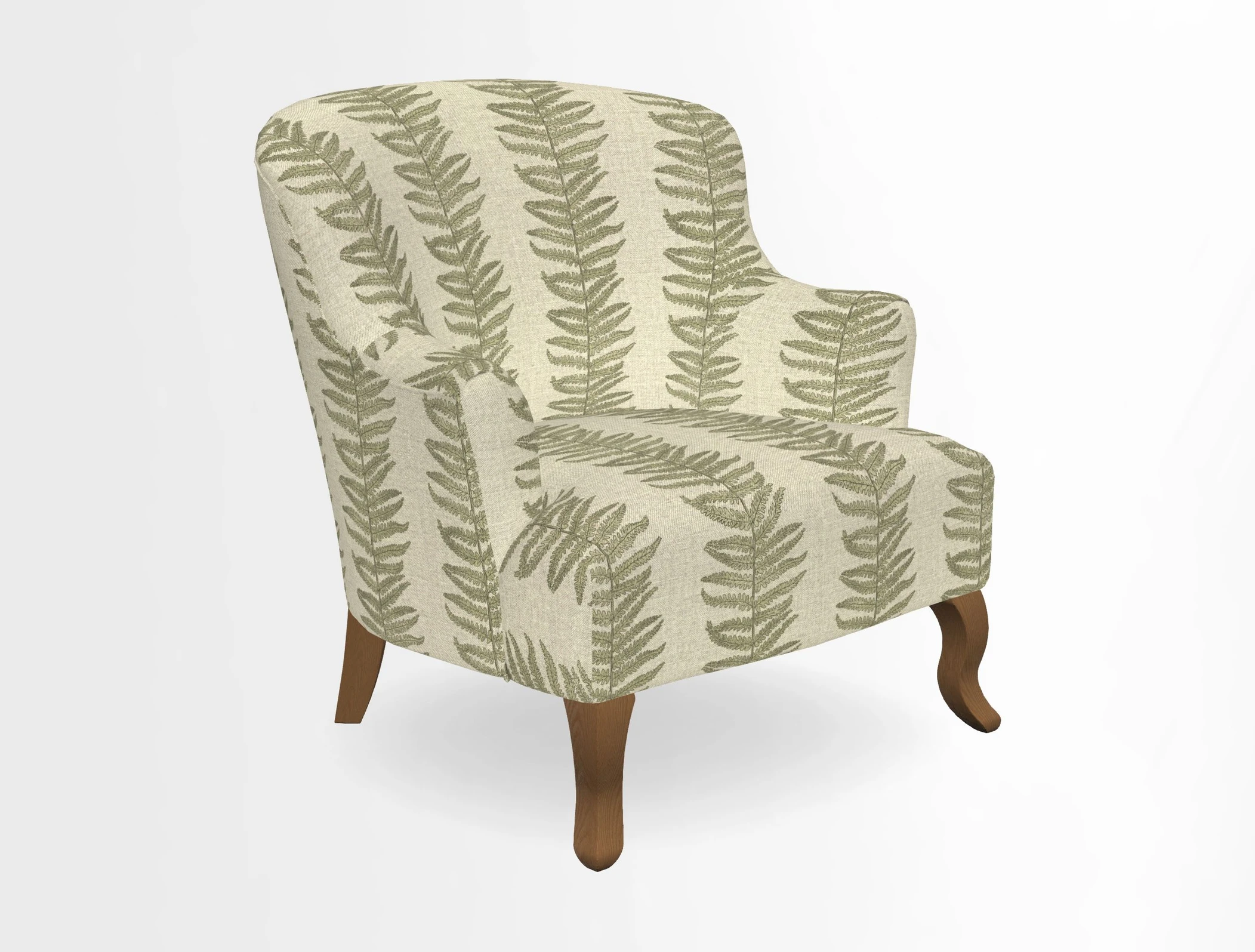 Grassington Chair in Floral Linen Lily Pad Vermillion
