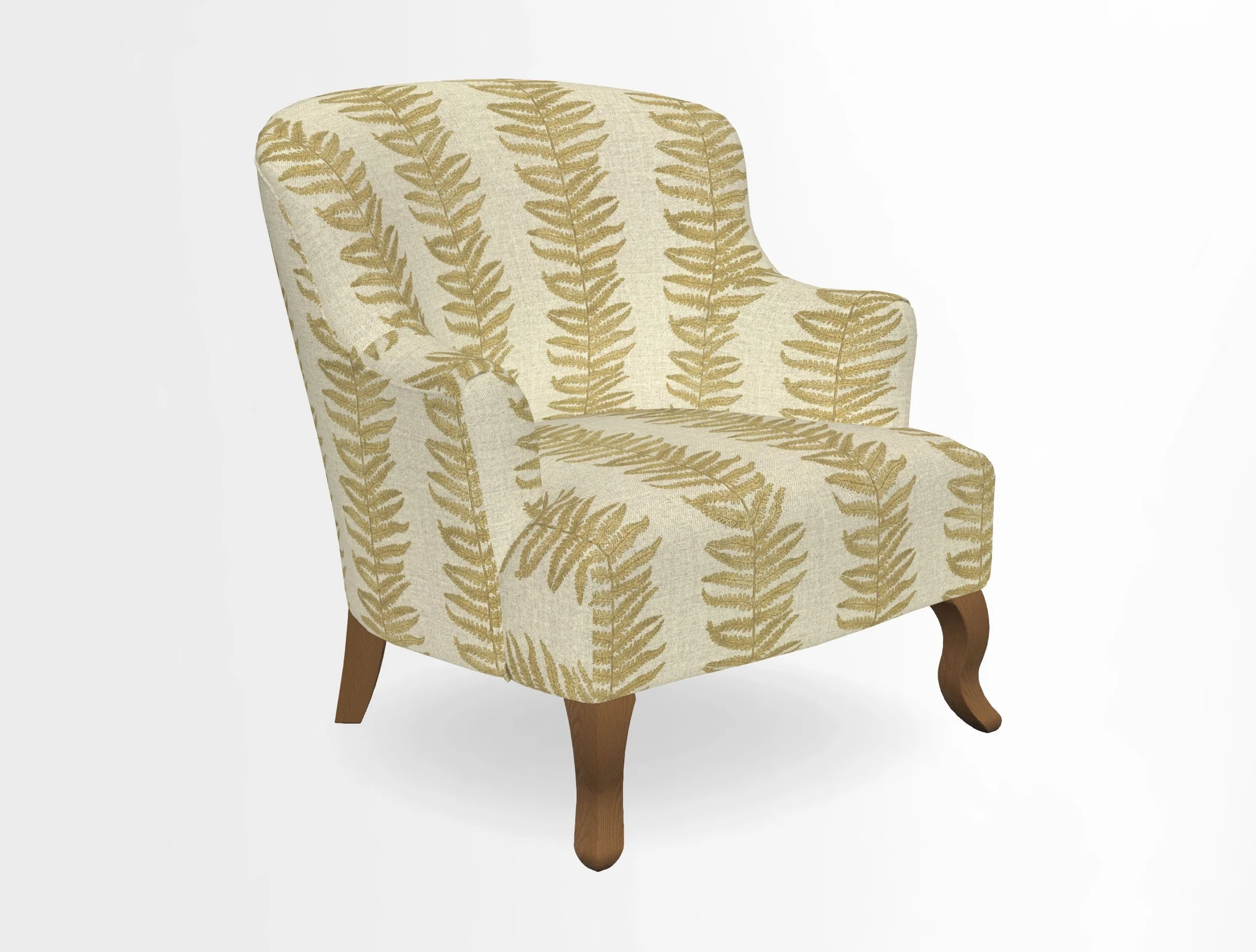 Grassington Chair in Floral Linen Lily Pad Vermillion