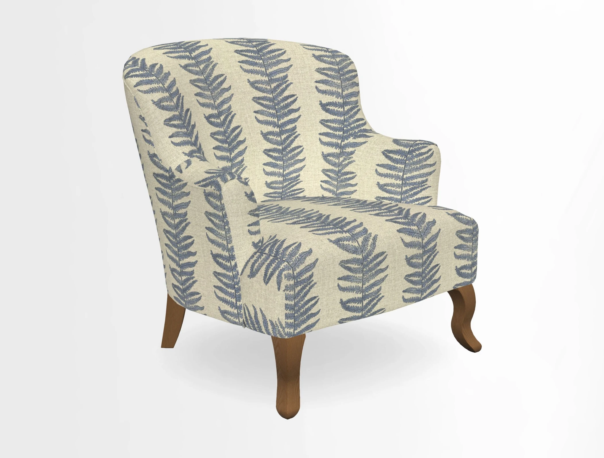 Grassington Chair in Floral Linen Lily Pad Vermillion