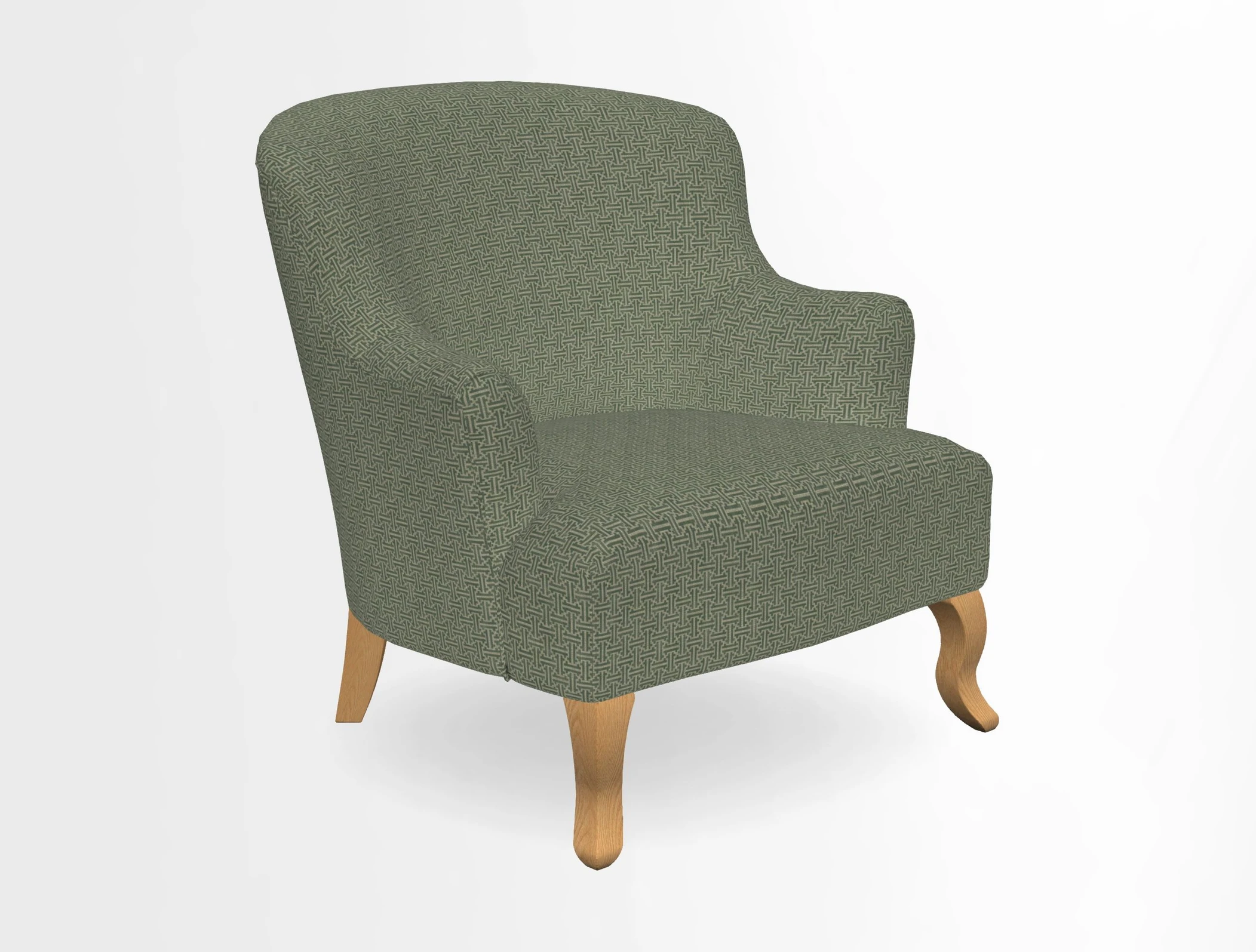 Grassington Chair in Floral Linen Lily Pad Vermillion