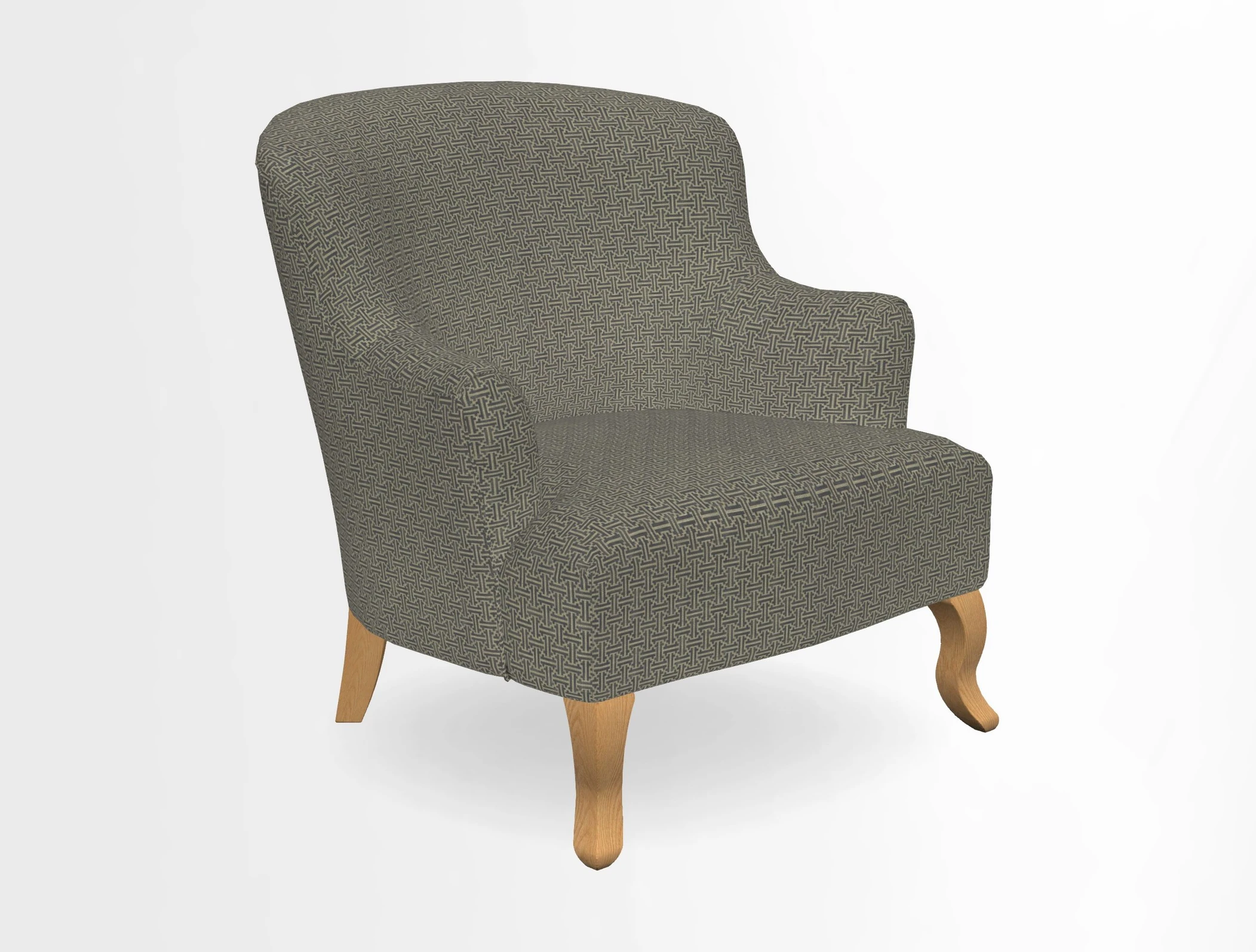 Grassington Chair in Floral Linen Lily Pad Vermillion