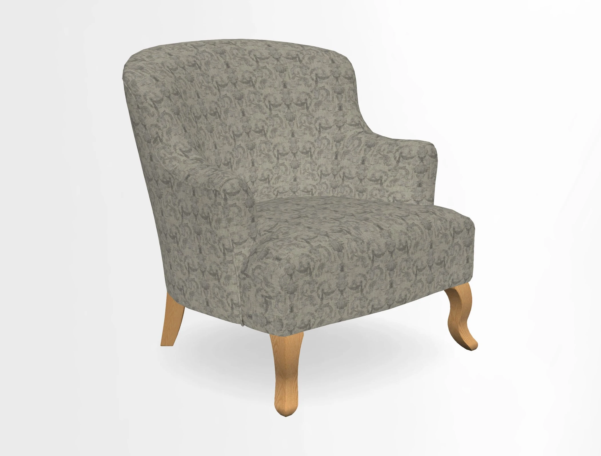 Grassington Chair in Floral Linen Lily Pad Vermillion
