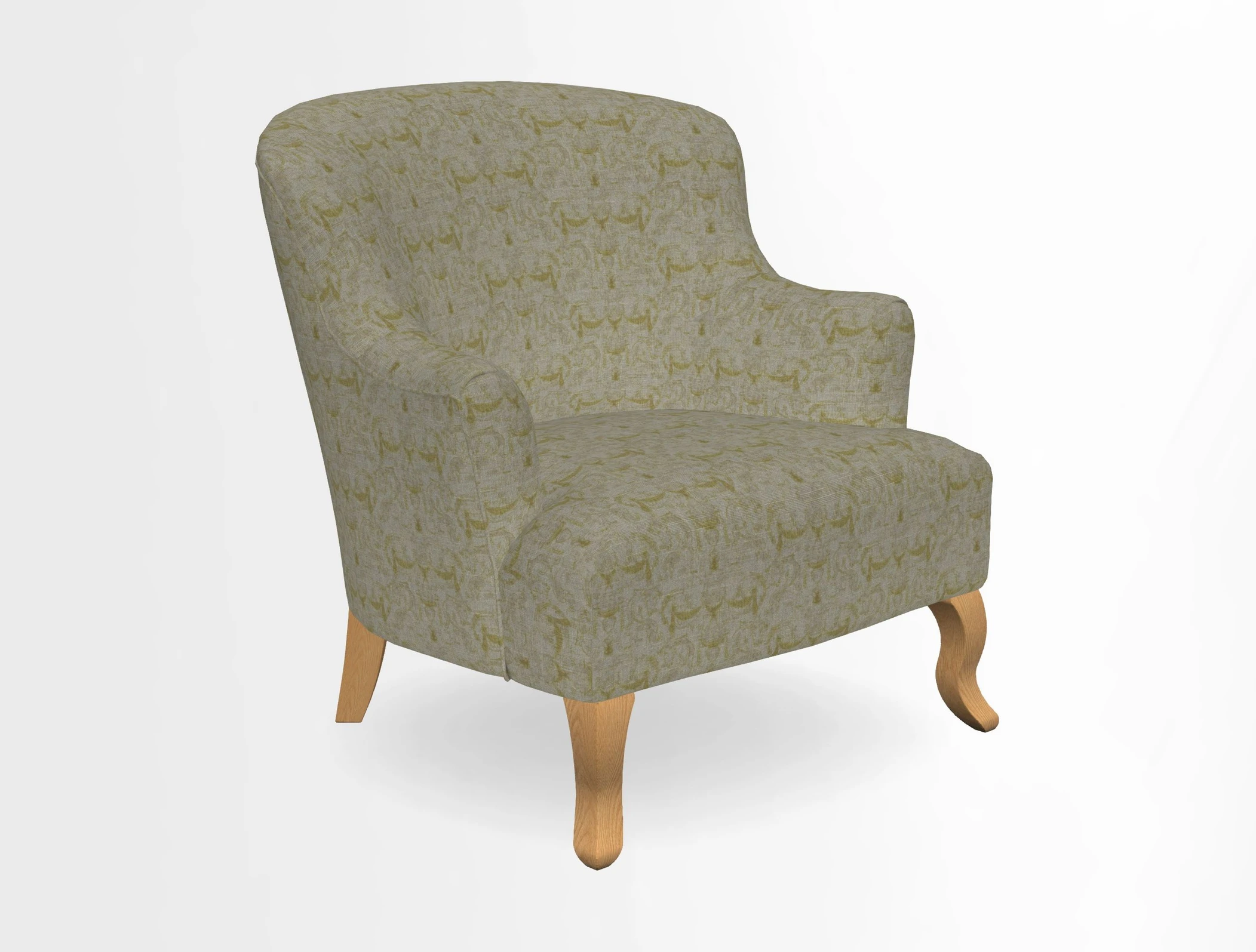 Grassington Chair in Floral Linen Lily Pad Vermillion