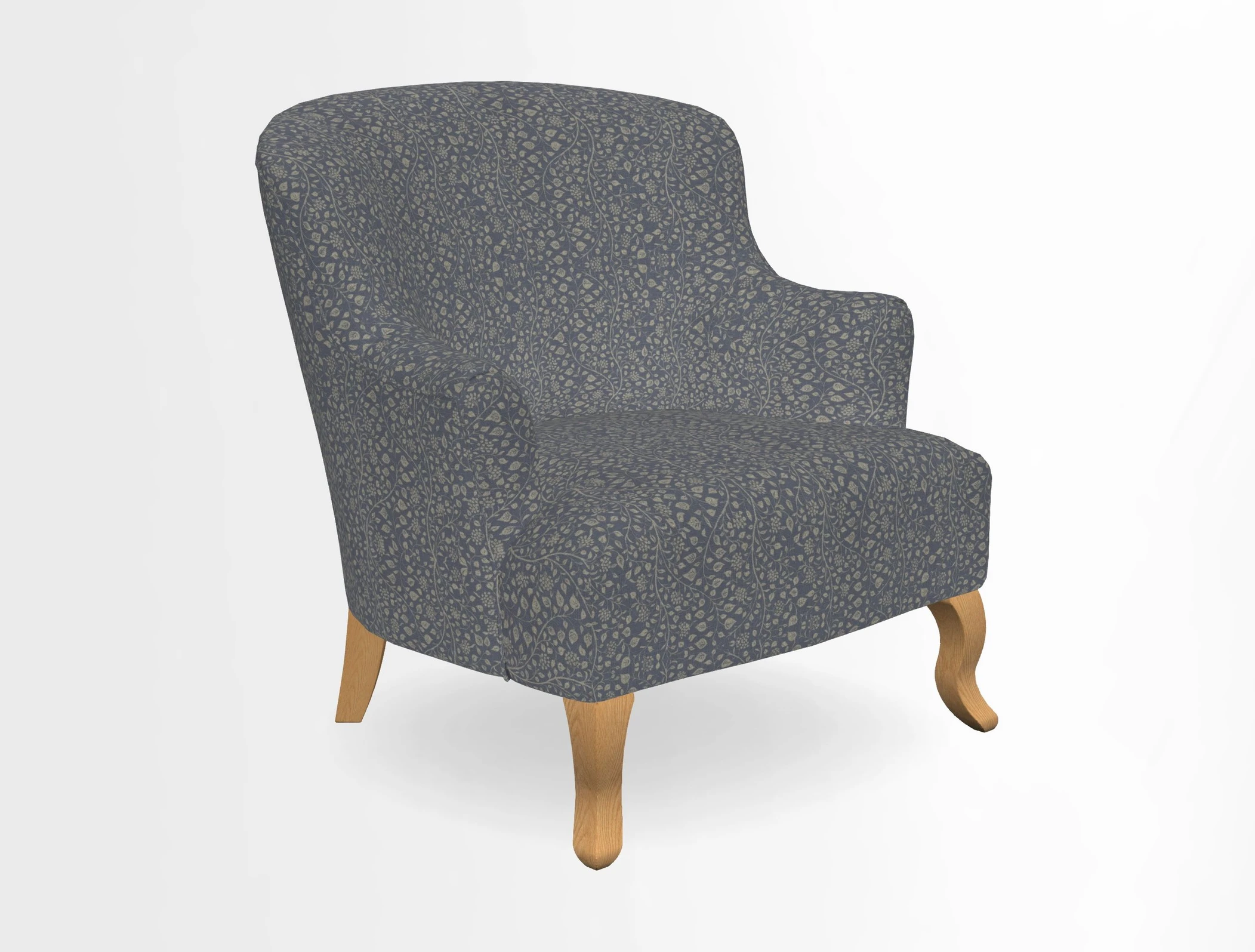 Grassington Chair in Floral Linen Lily Pad Vermillion
