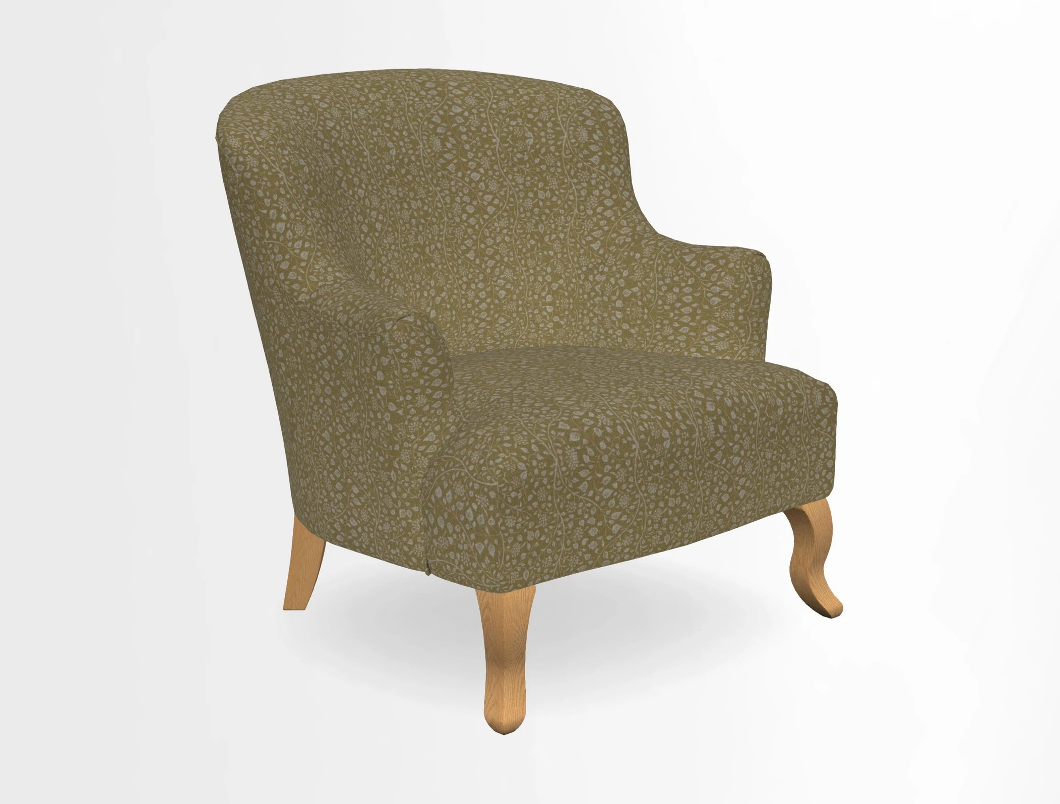 Grassington Chair in Floral Linen Lily Pad Vermillion