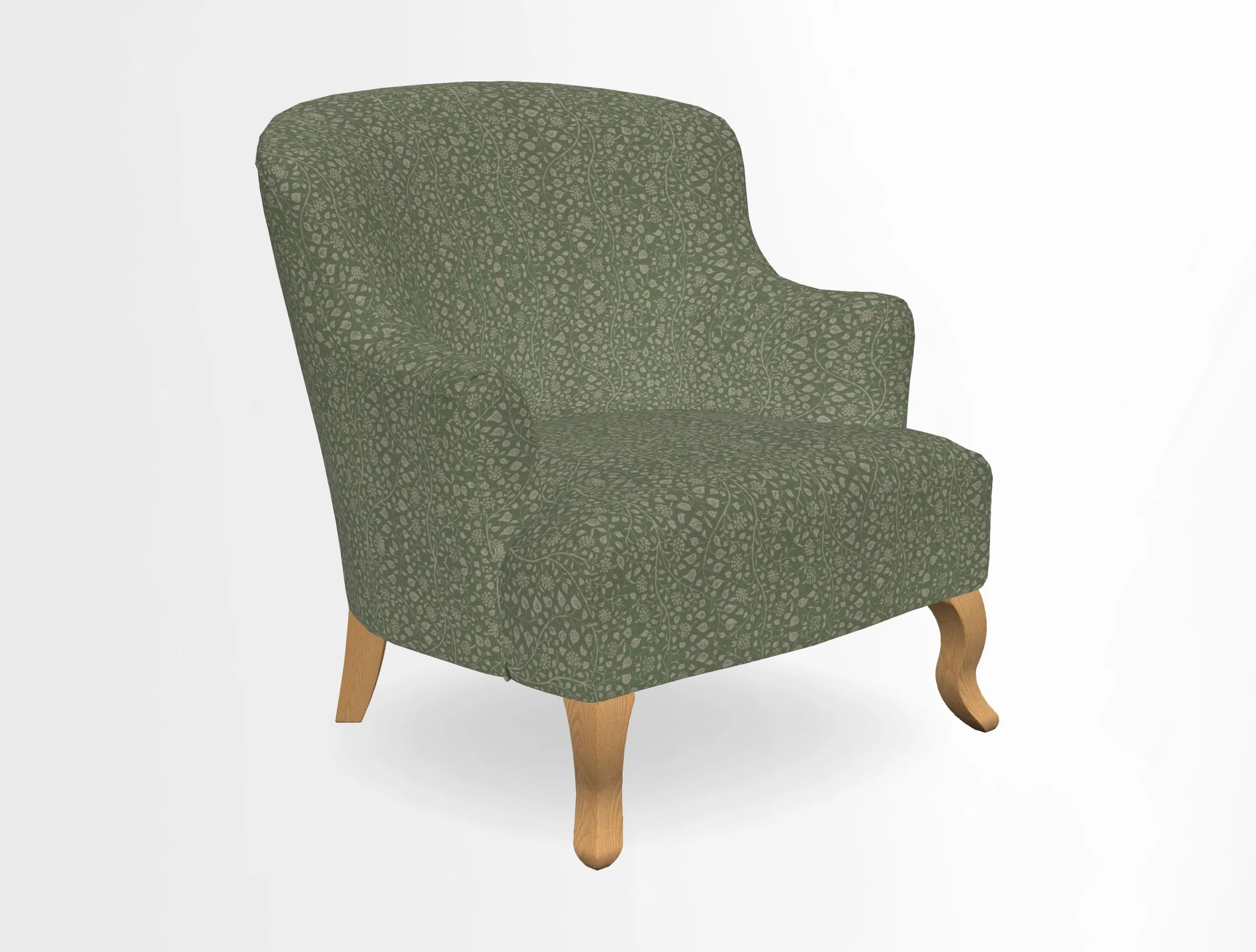 Grassington Chair in Floral Linen Lily Pad Vermillion