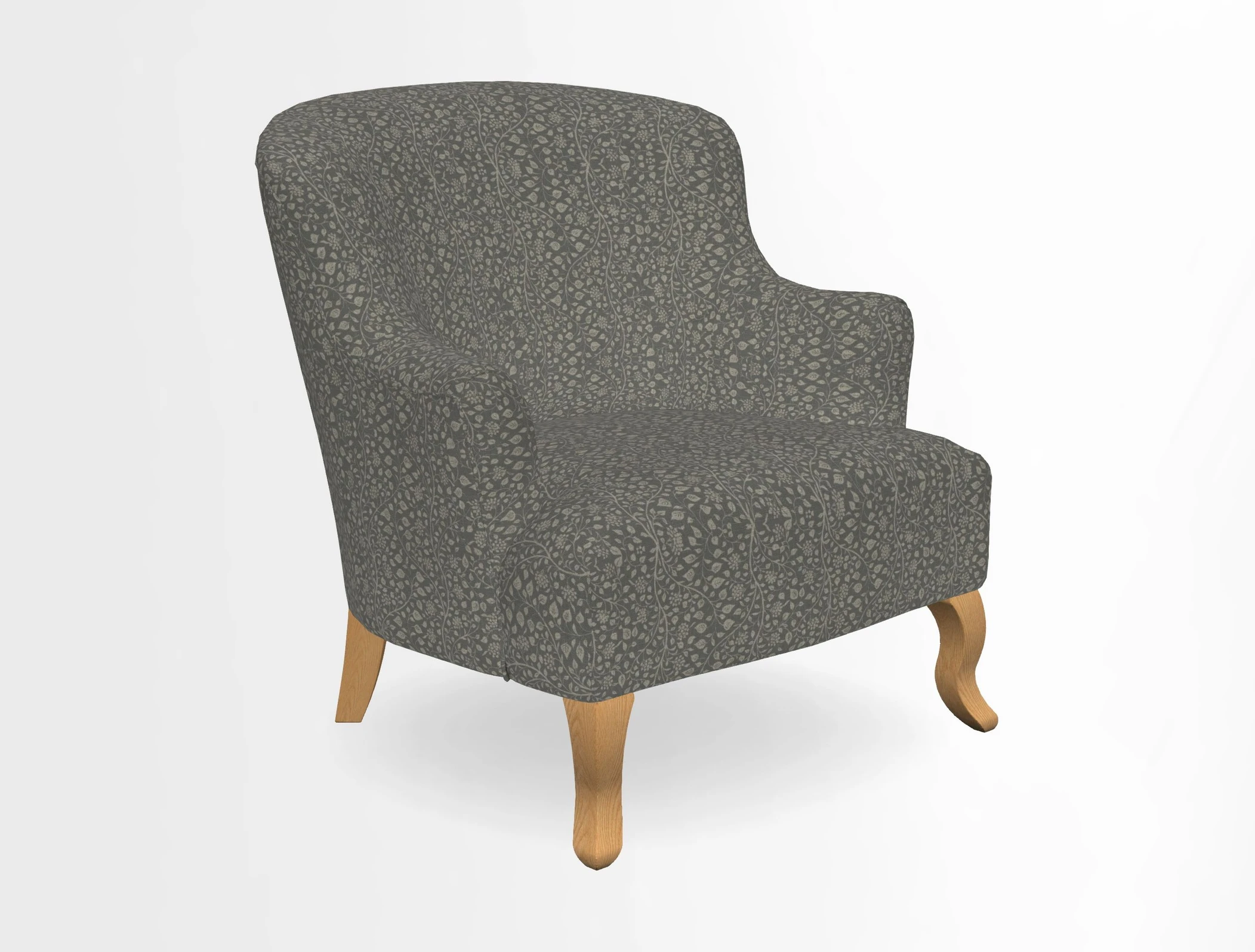 Grassington Chair in Floral Linen Lily Pad Vermillion