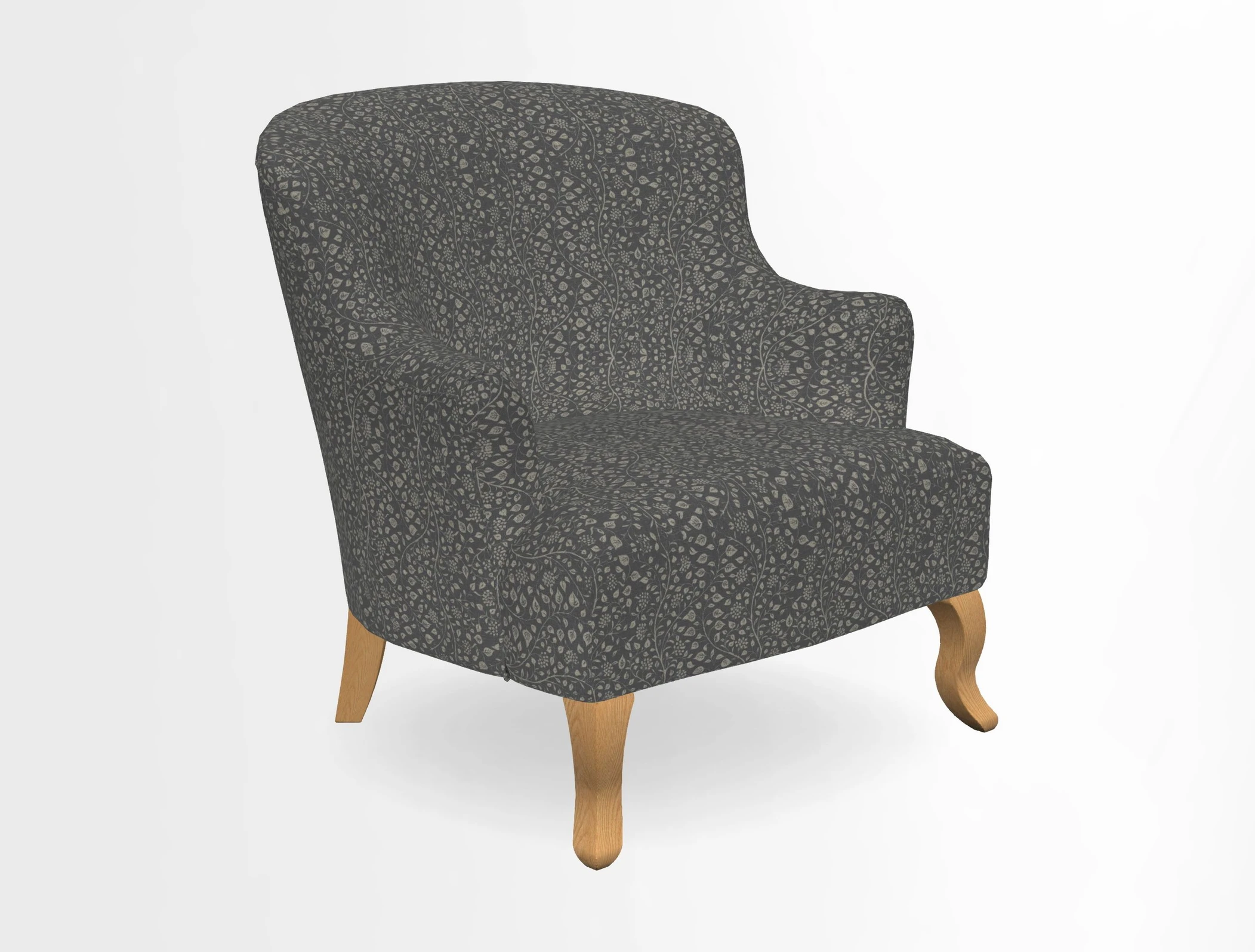 Grassington Chair in Floral Linen Lily Pad Vermillion