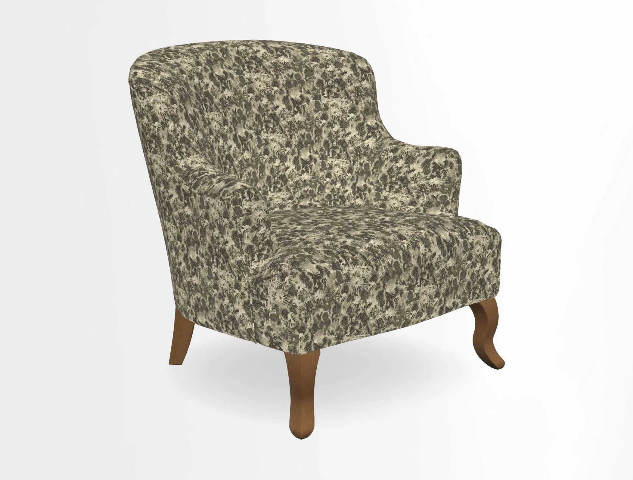 Grassington Chair in Floral Linen Lily Pad Vermillion