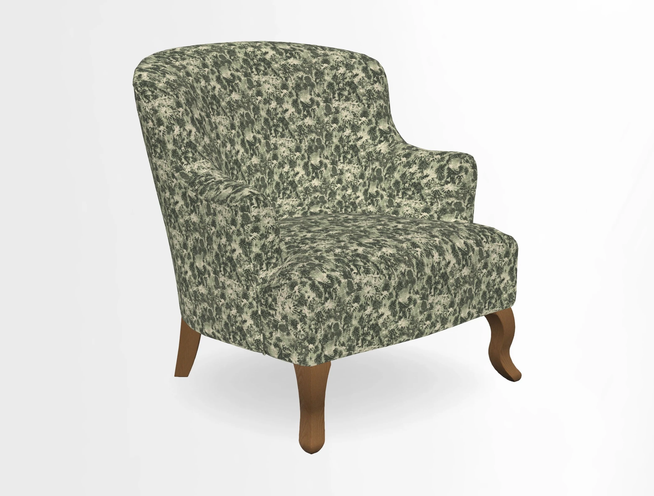 Grassington Chair in Floral Linen Lily Pad Vermillion