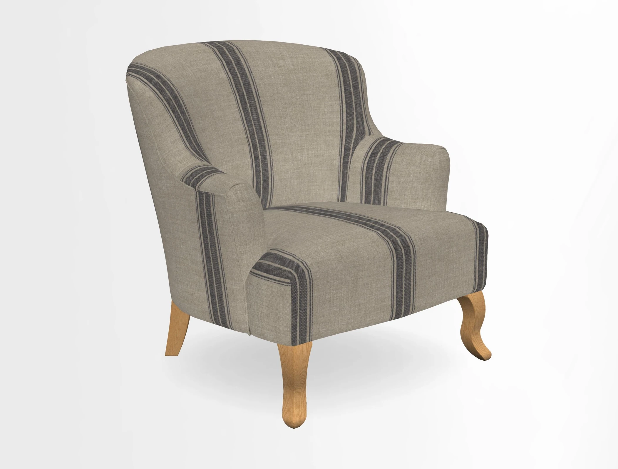 Grassington Chair in Floral Linen Lily Pad Vermillion