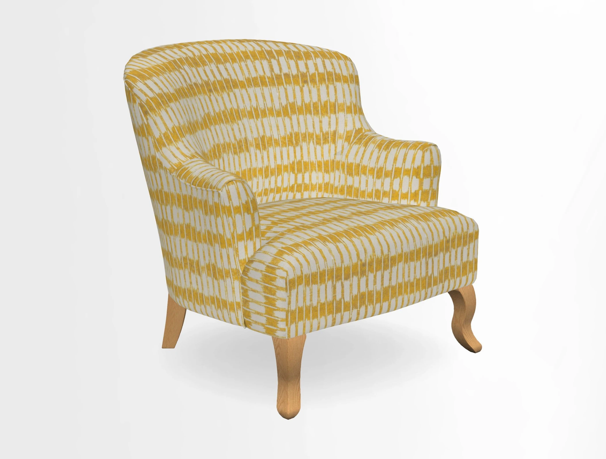 Grassington Chair in Floral Linen Lily Pad Vermillion