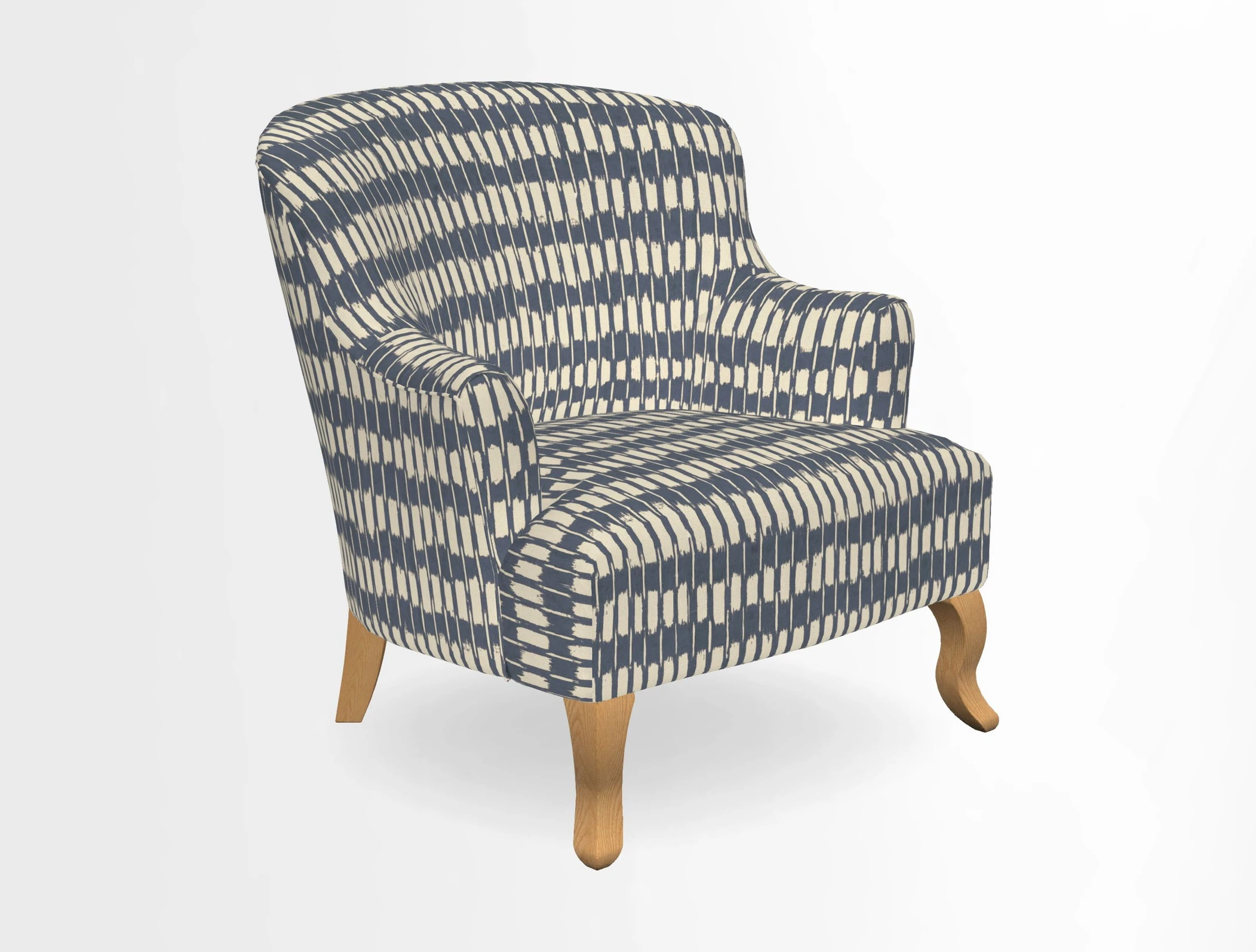 Grassington Chair in Floral Linen Lily Pad Vermillion