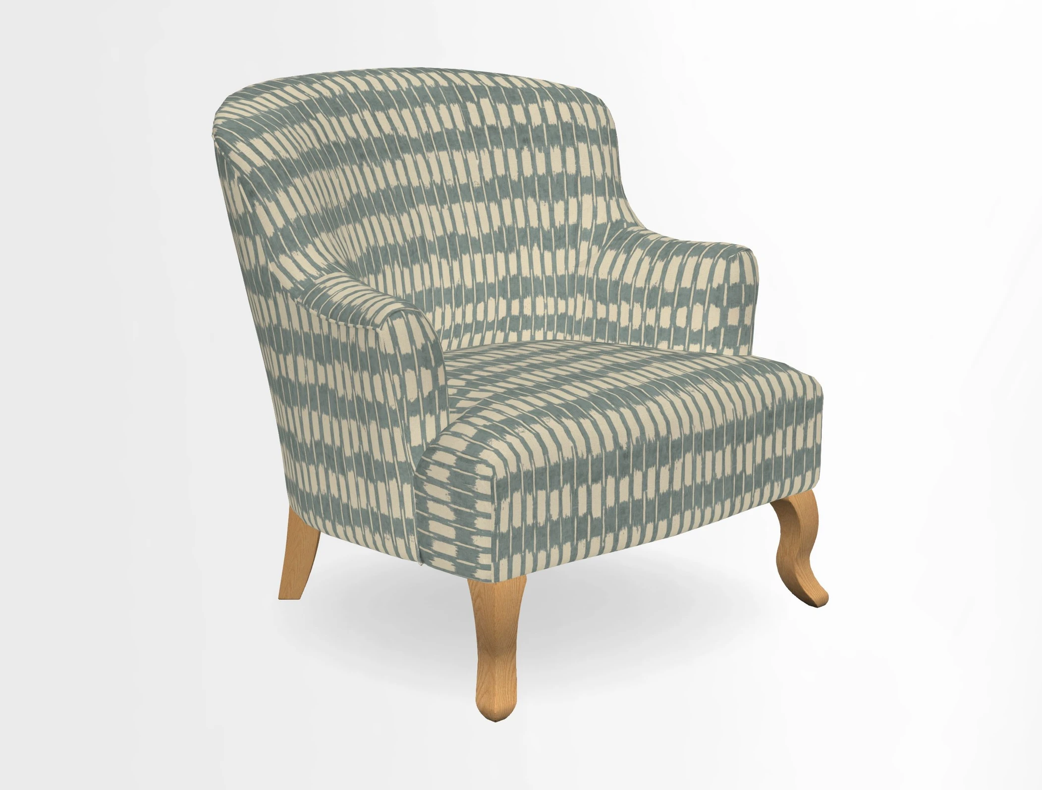 Grassington Chair in Floral Linen Lily Pad Vermillion