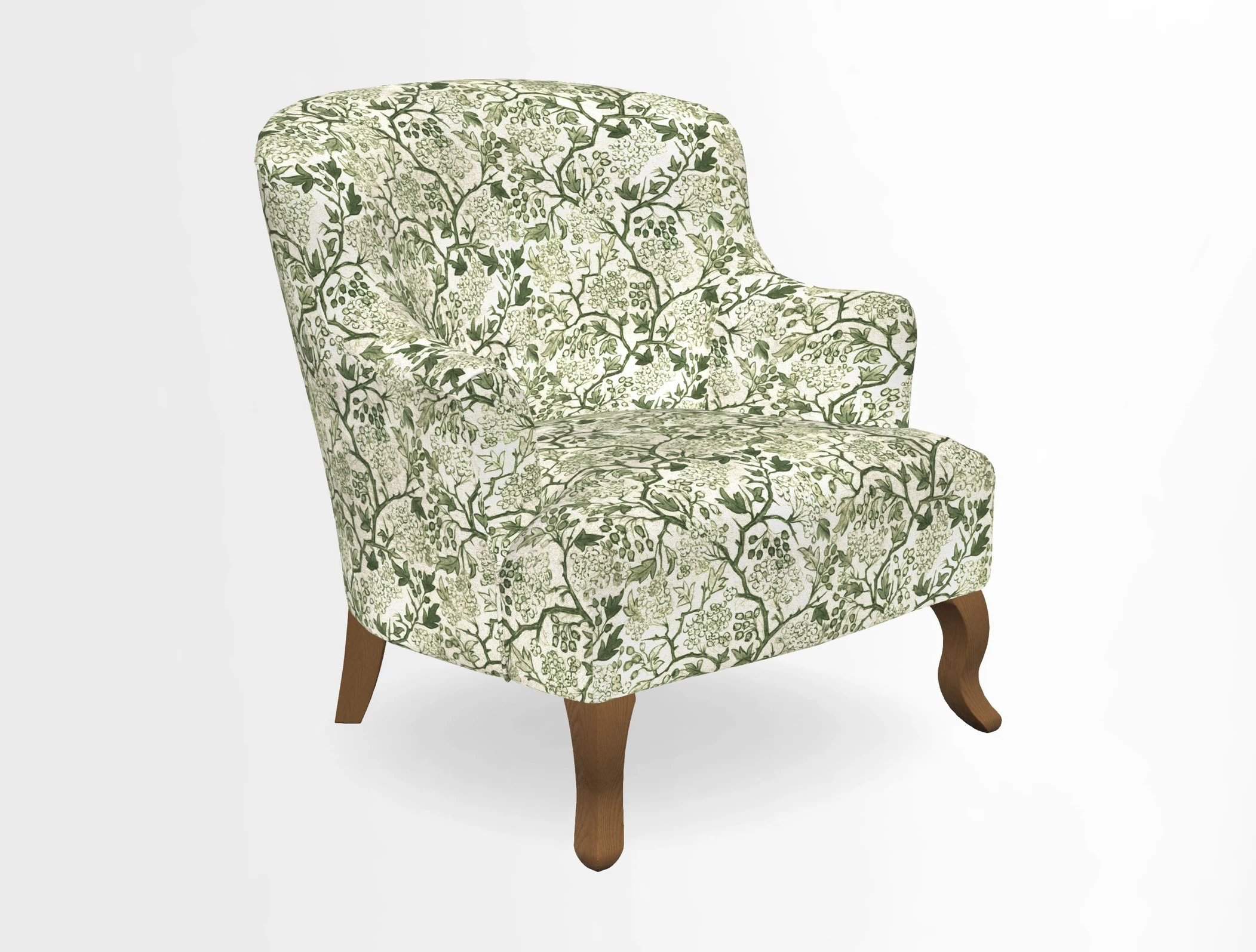 Grassington Chair in Floral Linen Lily Pad Vermillion