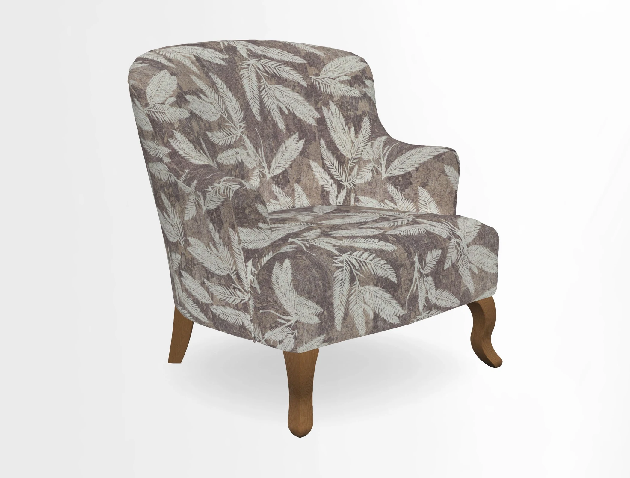 Grassington Chair in Floral Linen Lily Pad Vermillion