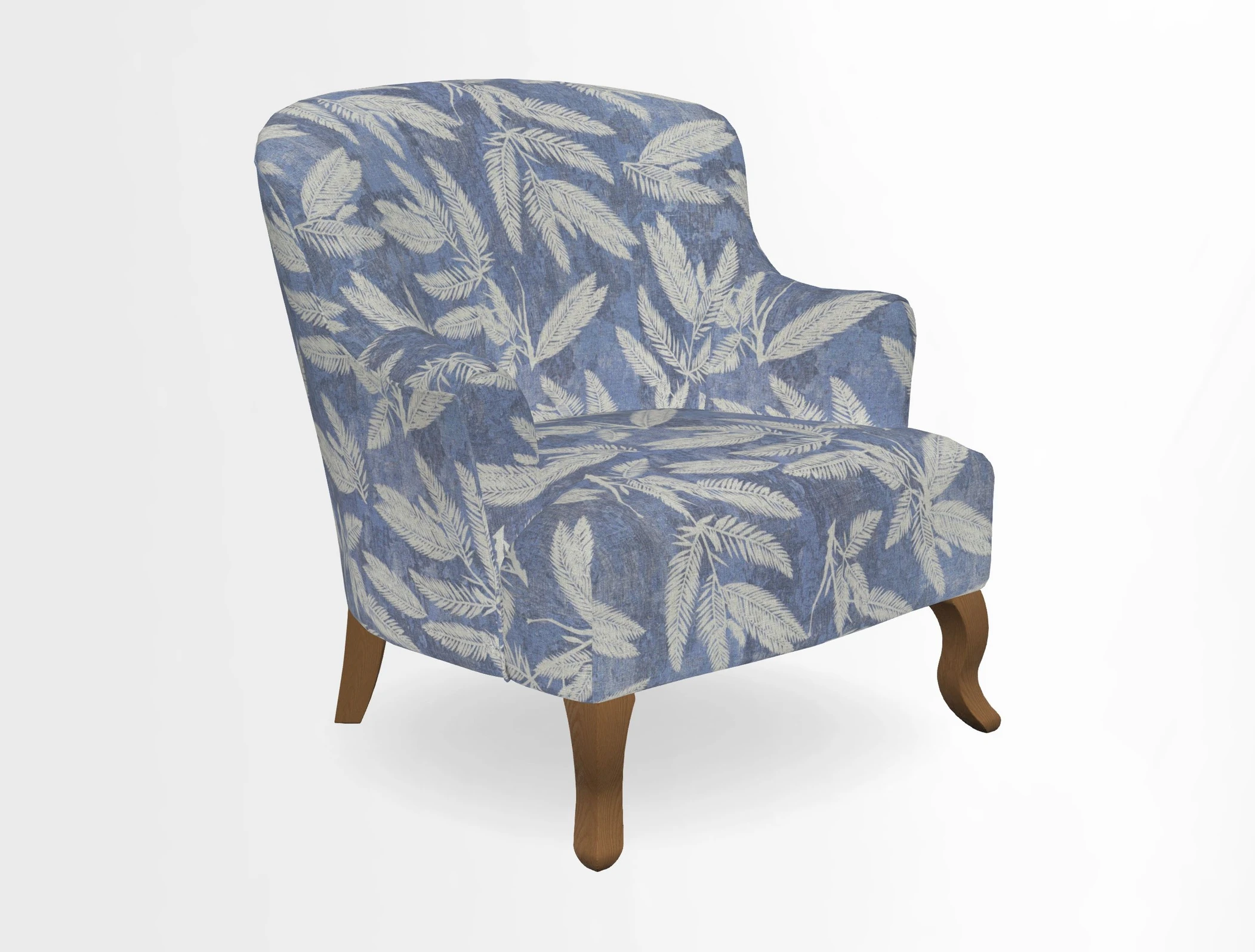 Grassington Chair in Floral Linen Lily Pad Vermillion