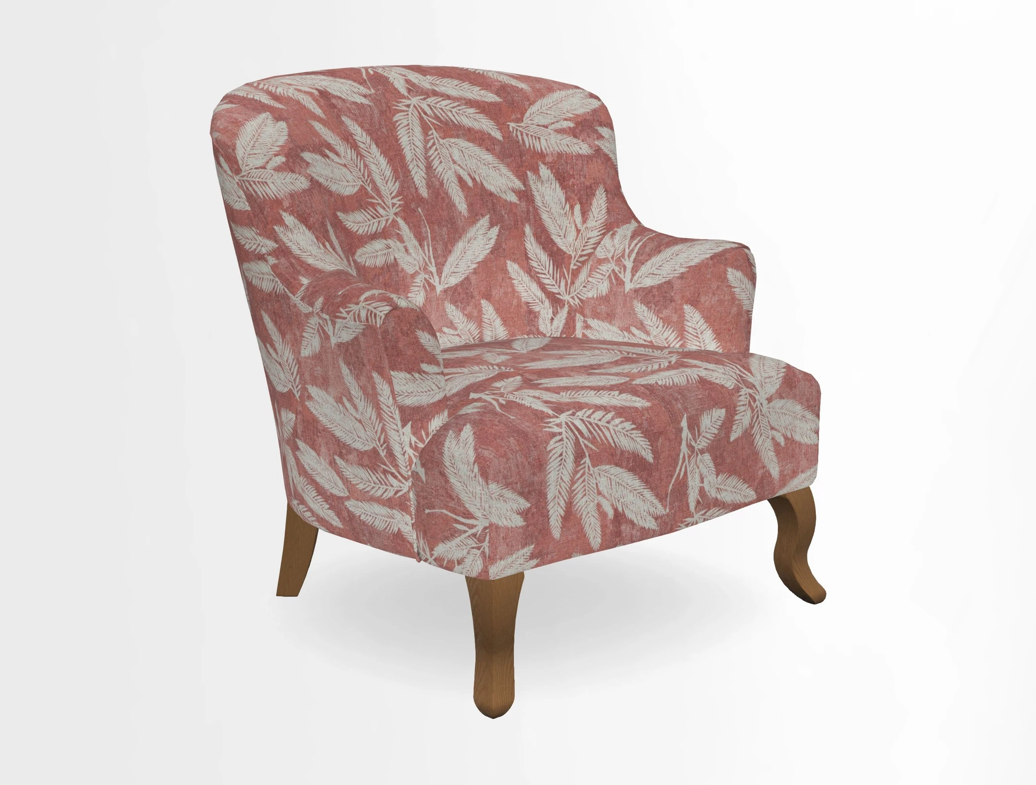 Grassington Chair in Floral Linen Lily Pad Vermillion