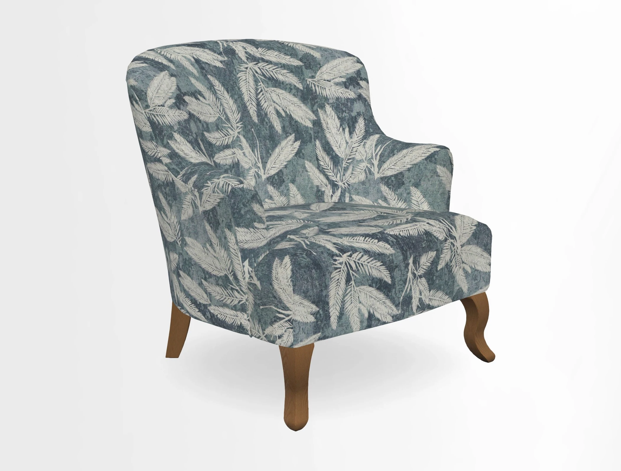 Grassington Chair in Floral Linen Lily Pad Vermillion