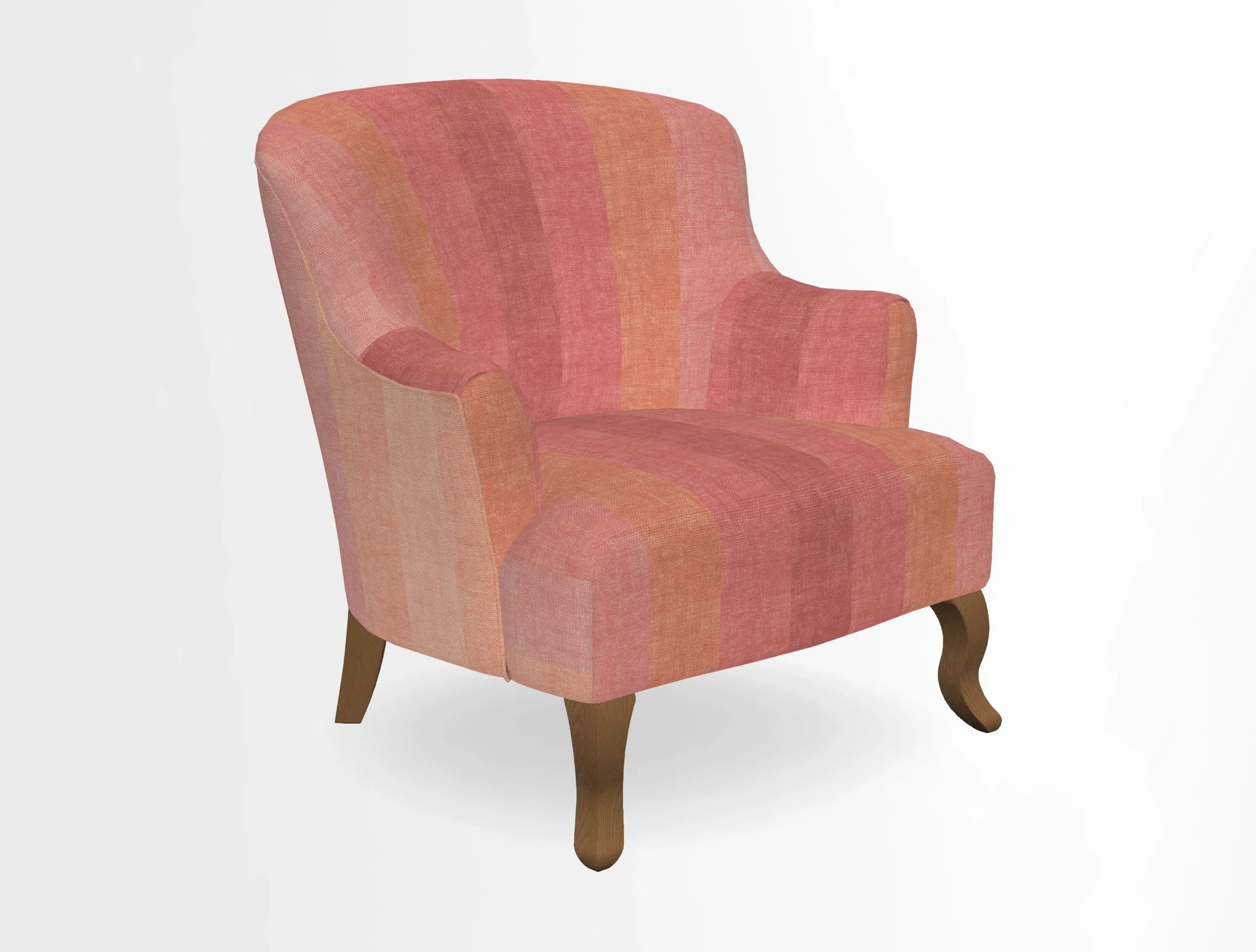 Grassington Chair in Floral Linen Lily Pad Vermillion