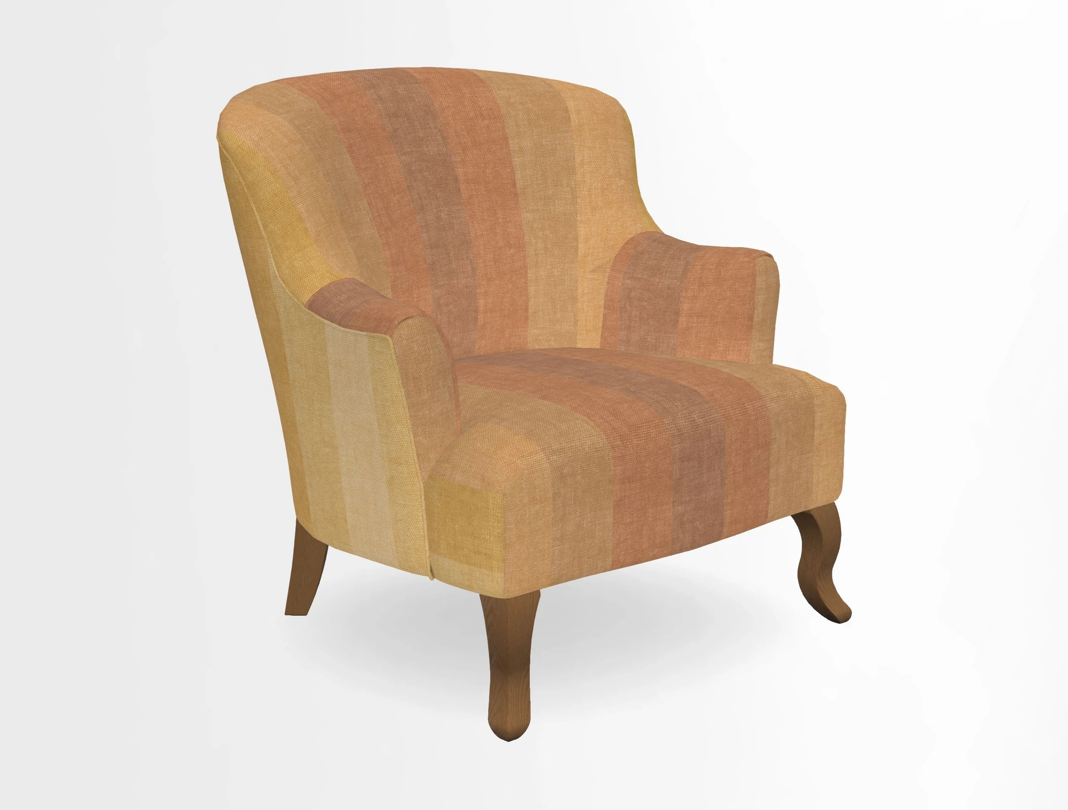 Grassington Chair in Floral Linen Lily Pad Vermillion