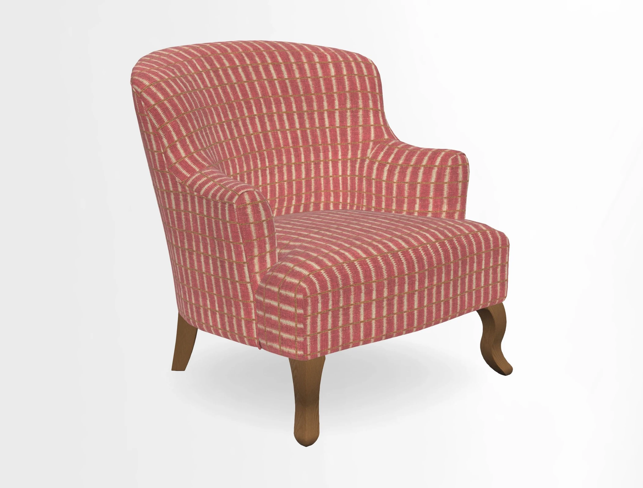 Grassington Chair in Floral Linen Lily Pad Vermillion
