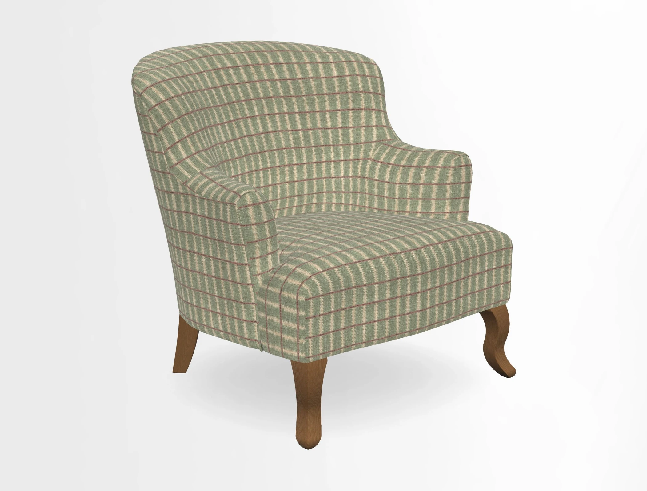 Grassington Chair in Floral Linen Lily Pad Vermillion