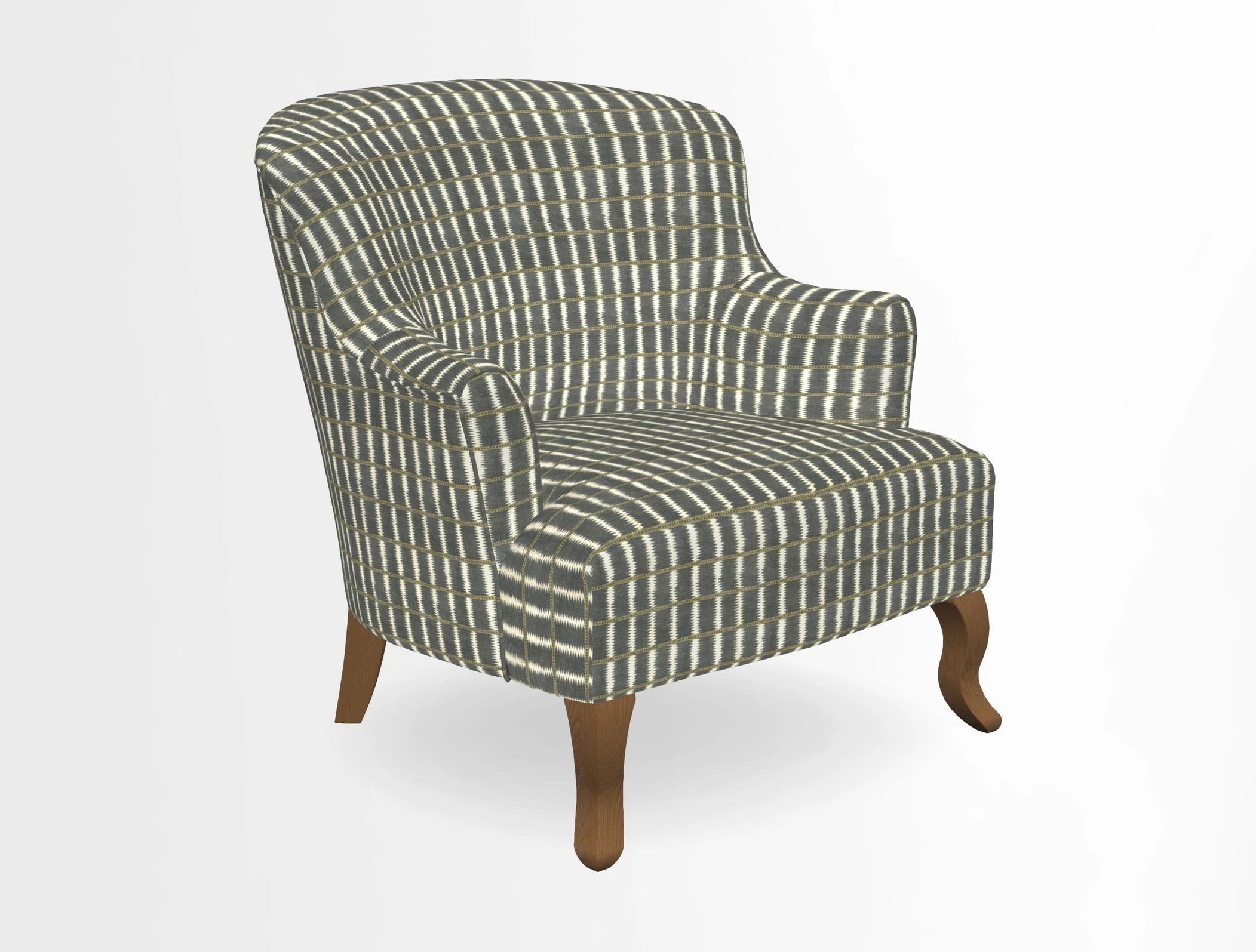 Grassington Chair in Floral Linen Lily Pad Vermillion