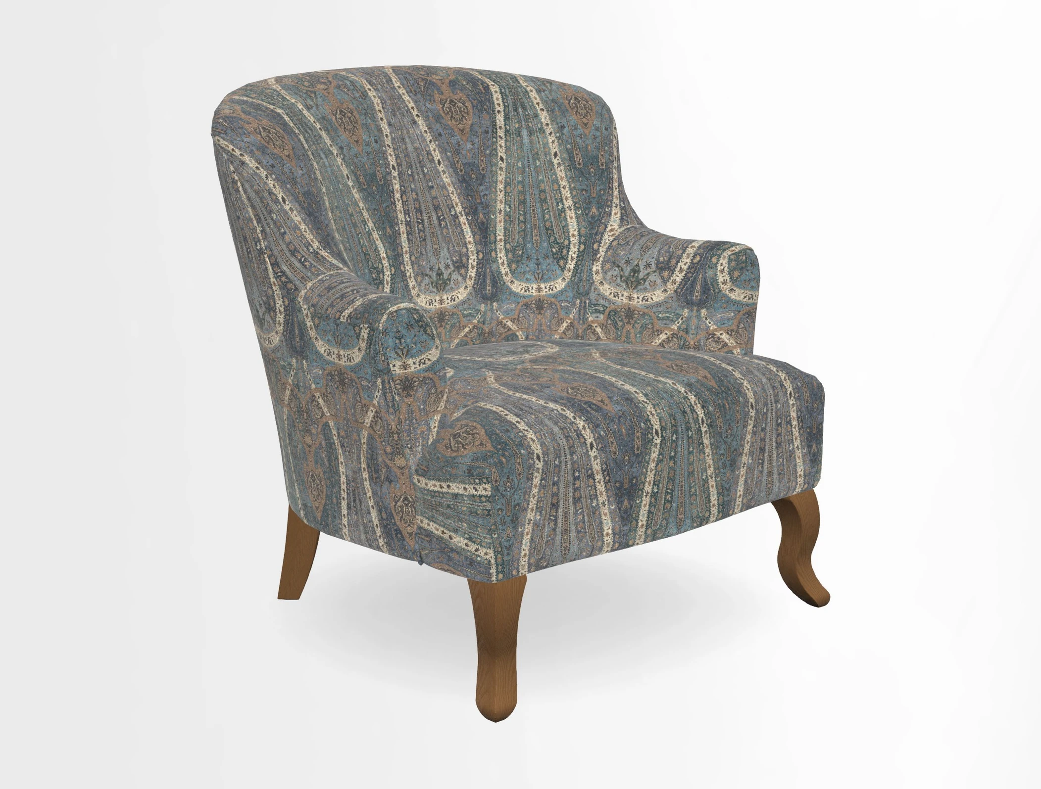 Grassington Chair in Floral Linen Lily Pad Vermillion