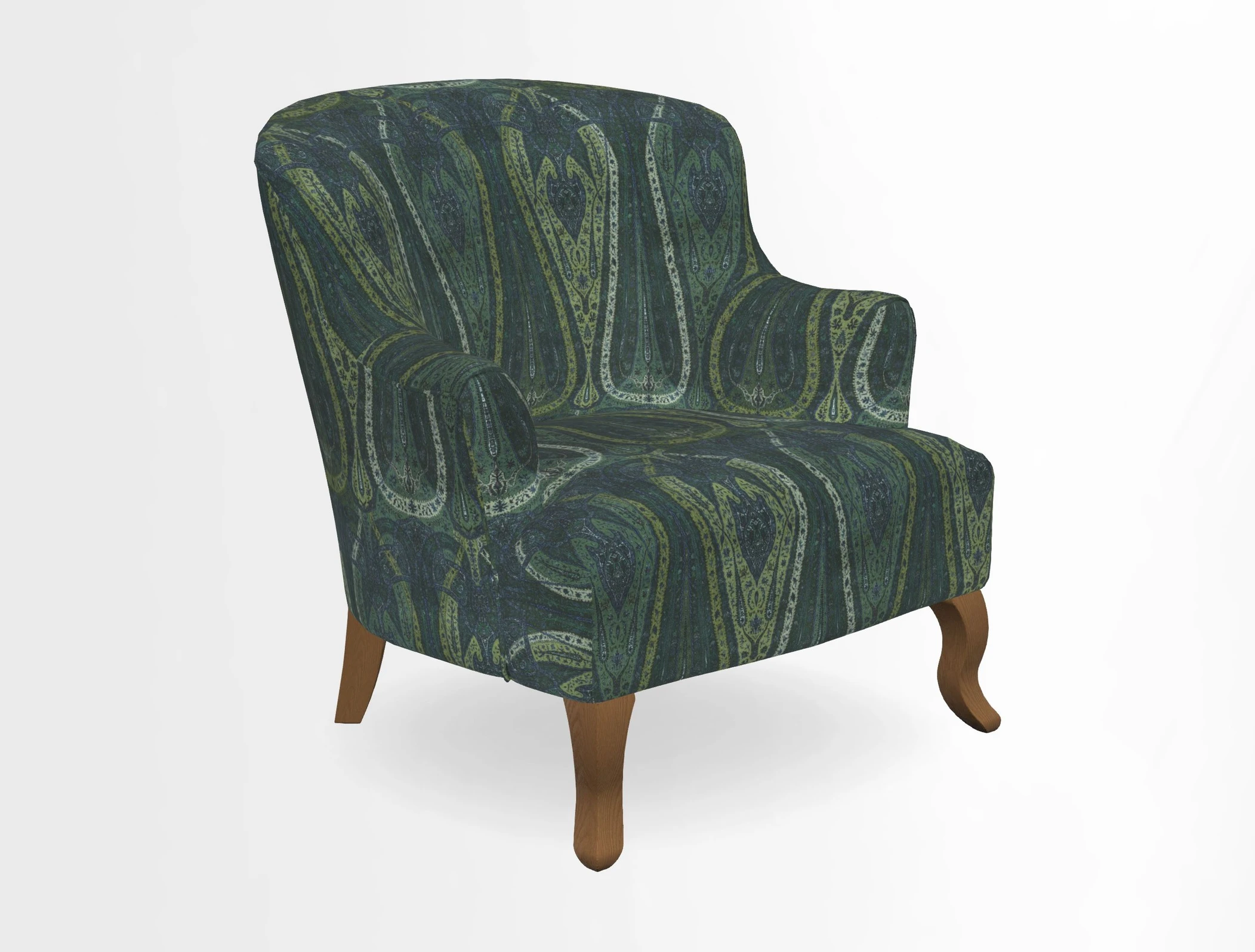 Grassington Chair in Floral Linen Lily Pad Vermillion