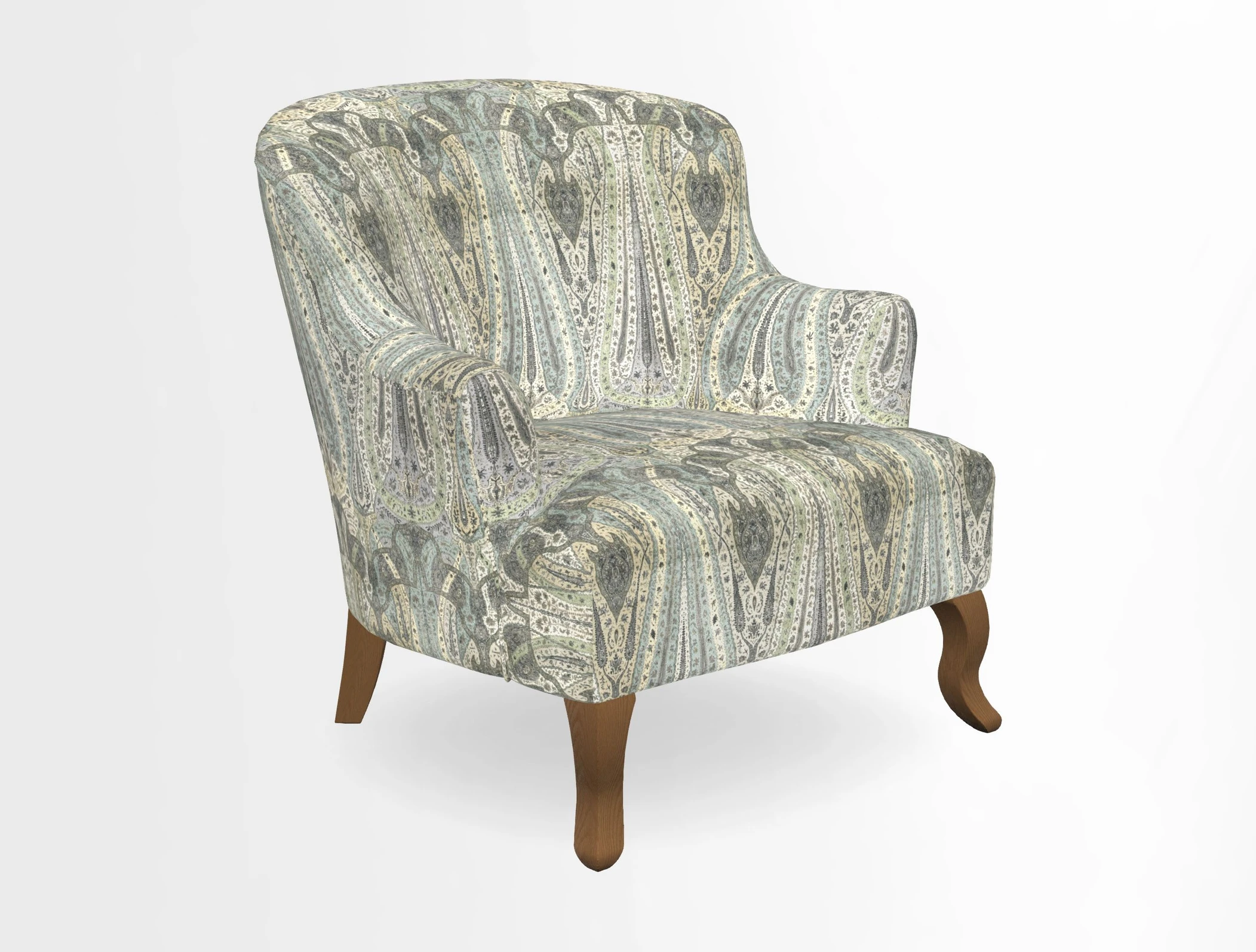 Grassington Chair in Floral Linen Lily Pad Vermillion