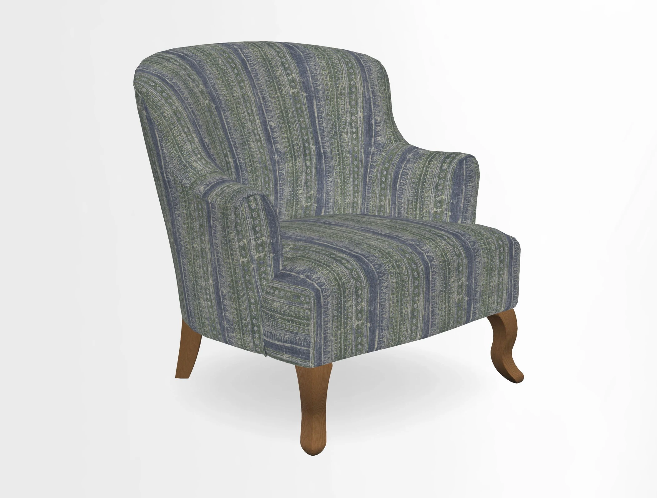Grassington Chair in Floral Linen Lily Pad Vermillion