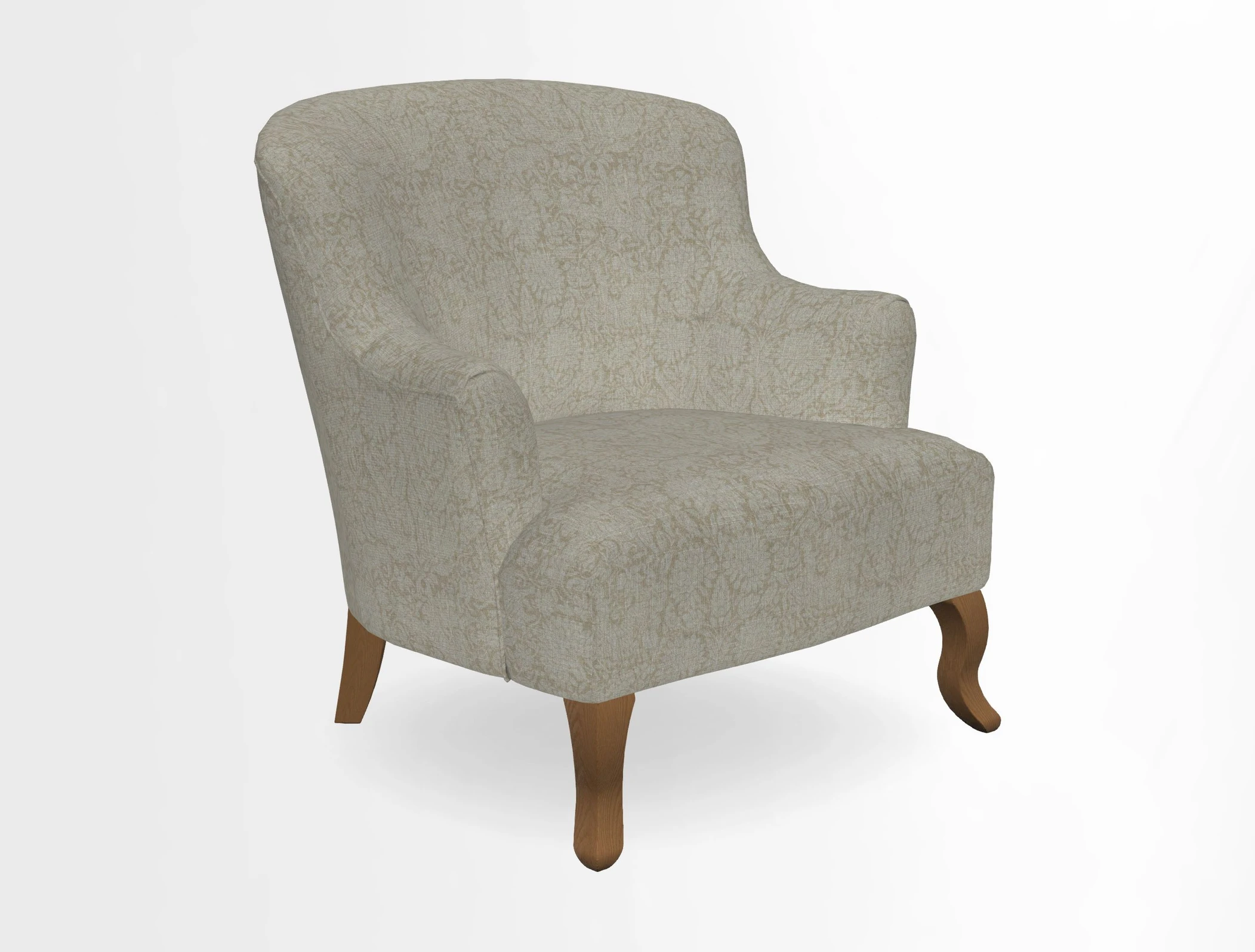 Grassington Chair in Floral Linen Lily Pad Vermillion