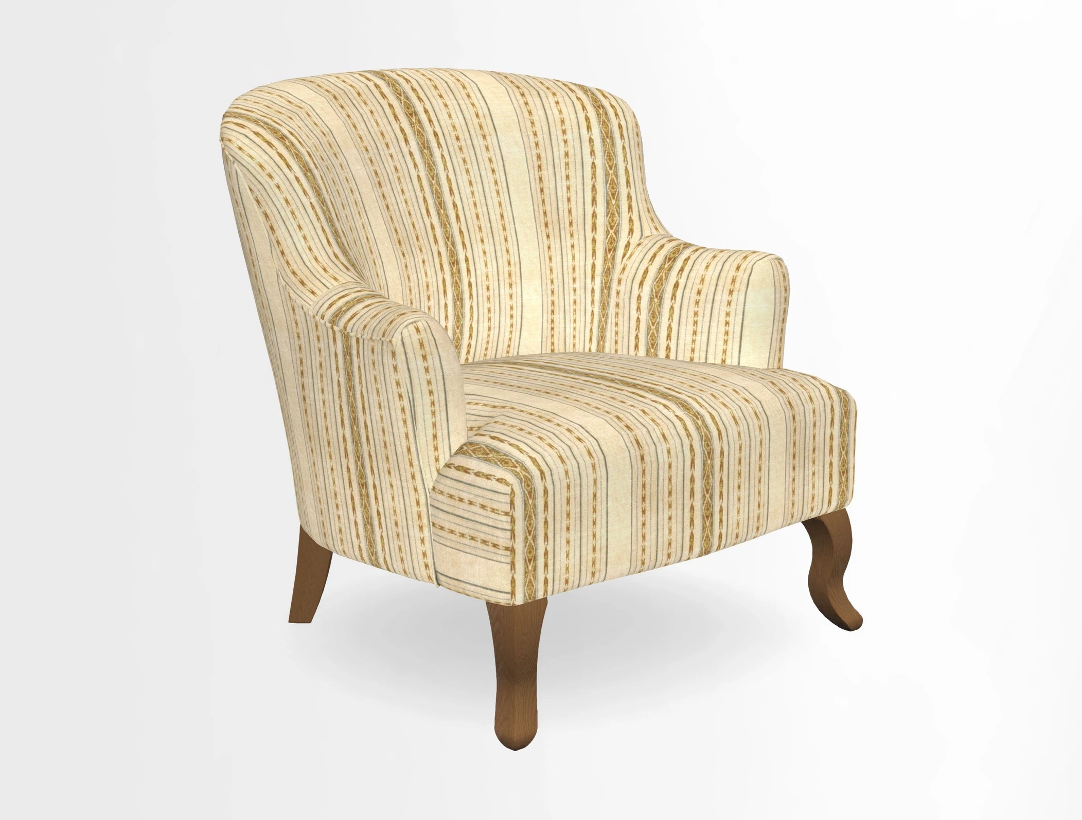 Grassington Chair in Floral Linen Lily Pad Vermillion
