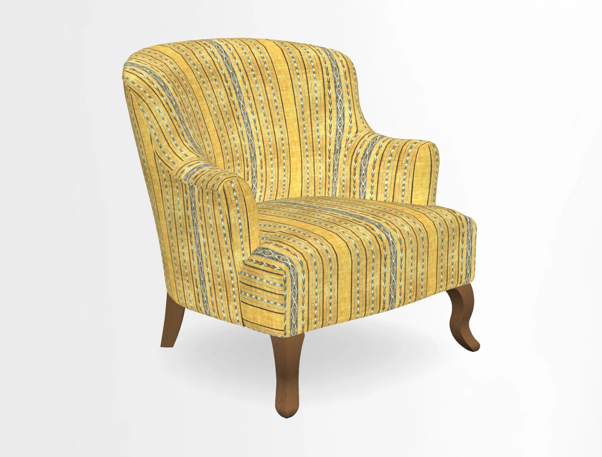 Grassington Chair in Floral Linen Lily Pad Vermillion
