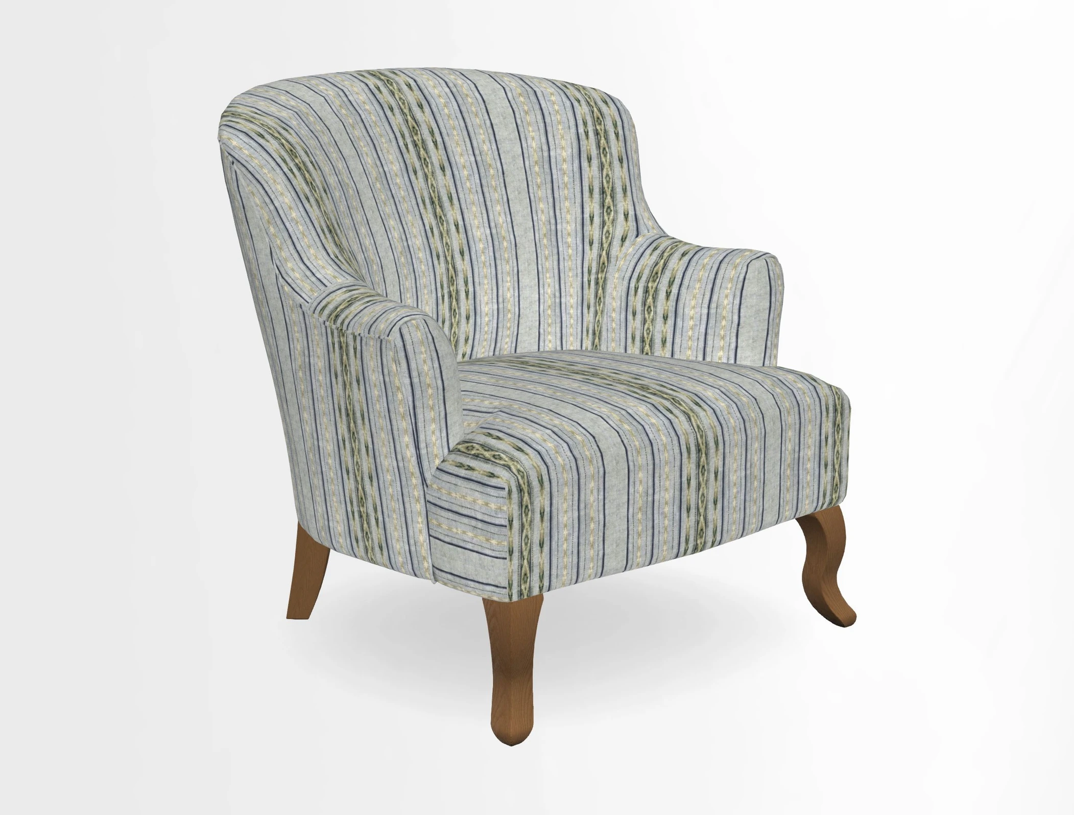 Grassington Chair in Floral Linen Lily Pad Vermillion