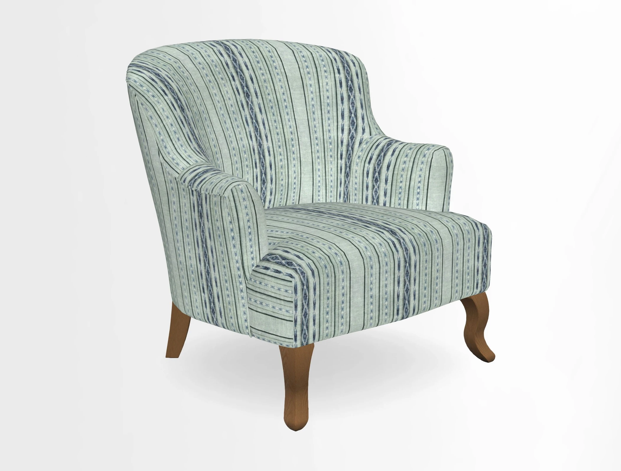 Grassington Chair in Floral Linen Lily Pad Vermillion