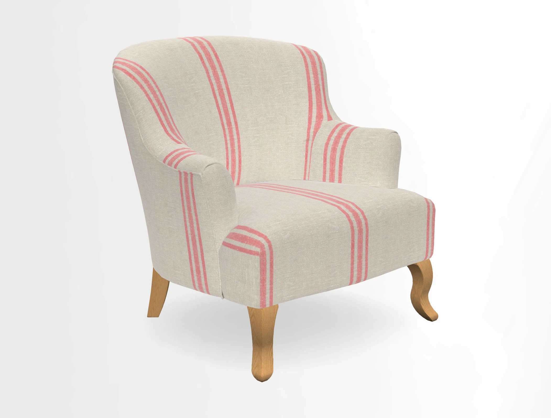 Grassington Chair in Floral Linen Lily Pad Vermillion