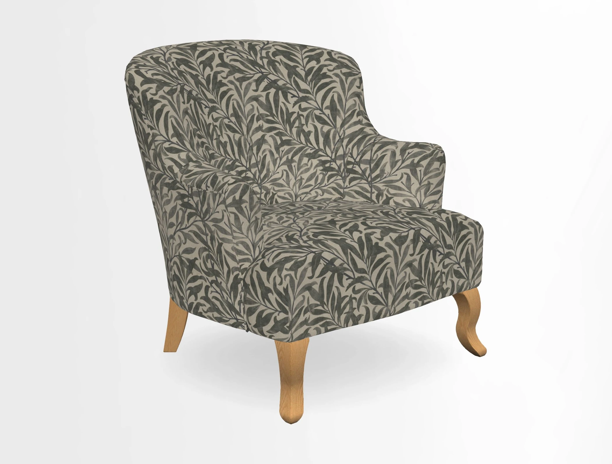 Grassington Chair in Floral Linen Lily Pad Vermillion