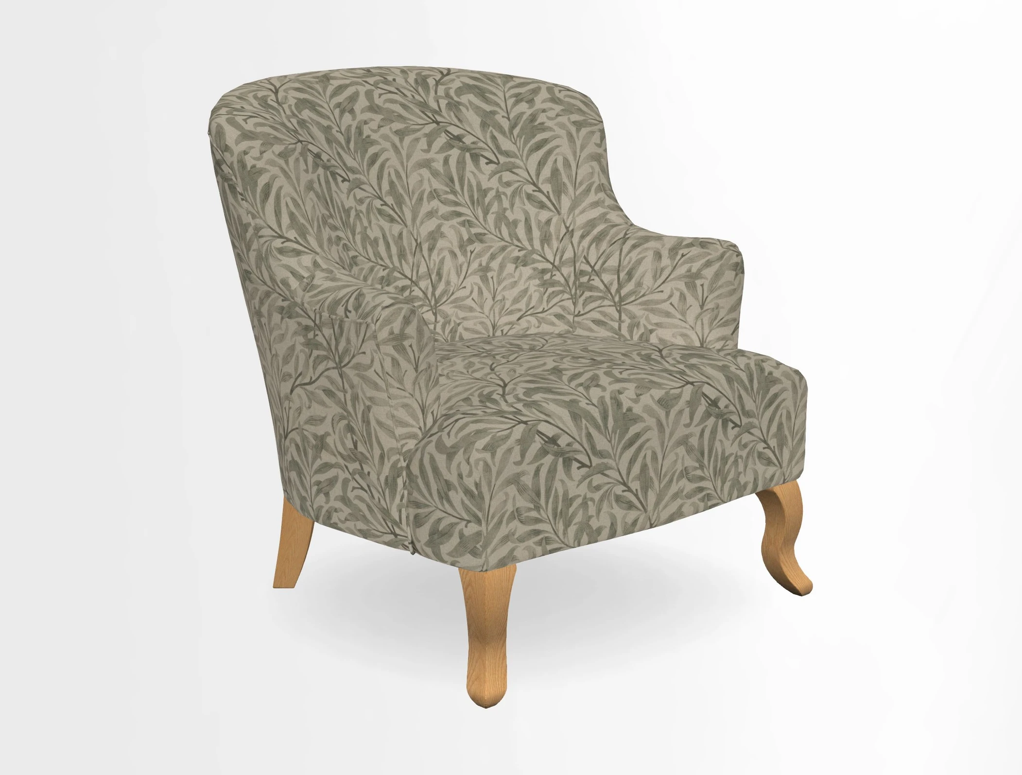Grassington Chair in Floral Linen Lily Pad Vermillion
