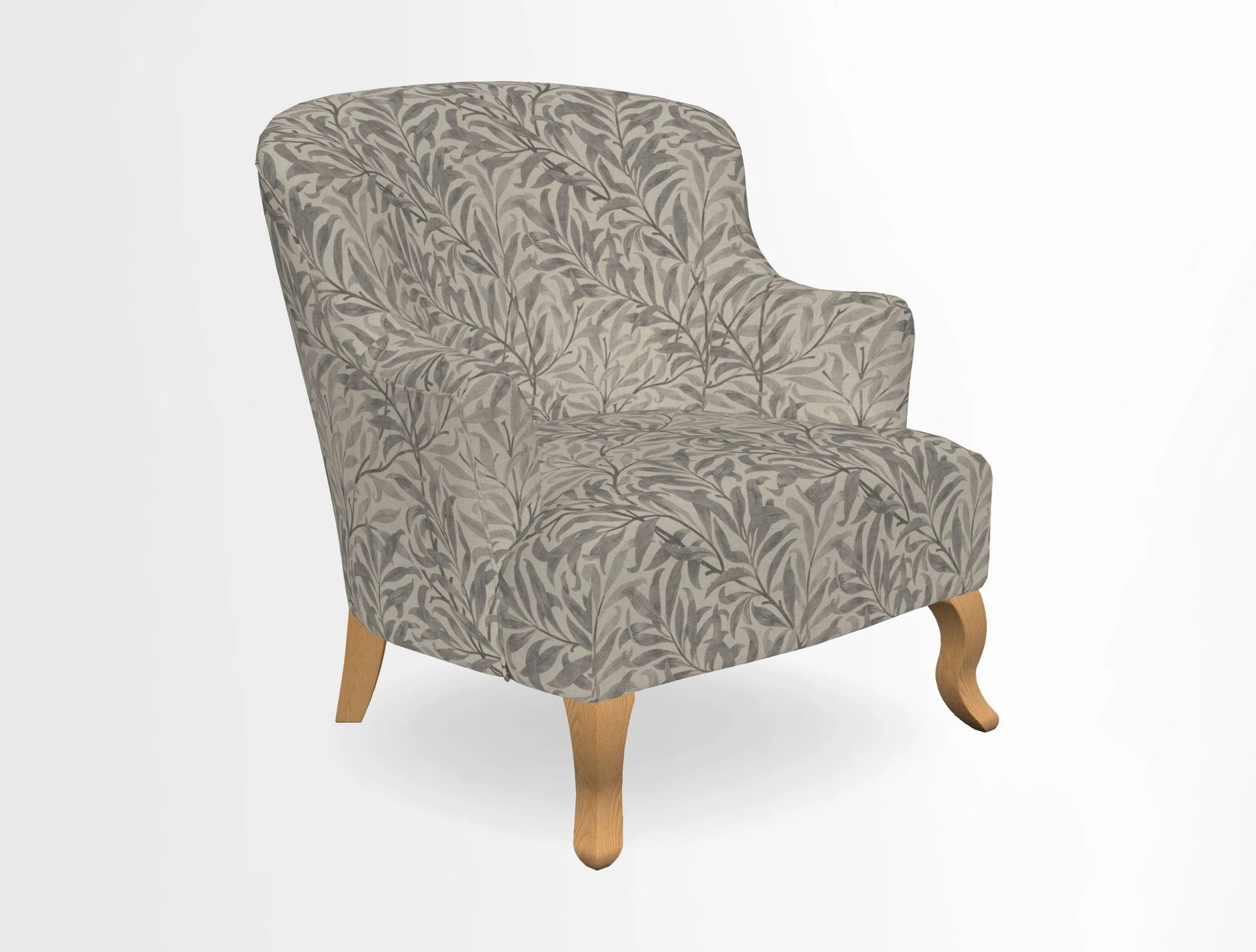 Grassington Chair in Floral Linen Lily Pad Vermillion
