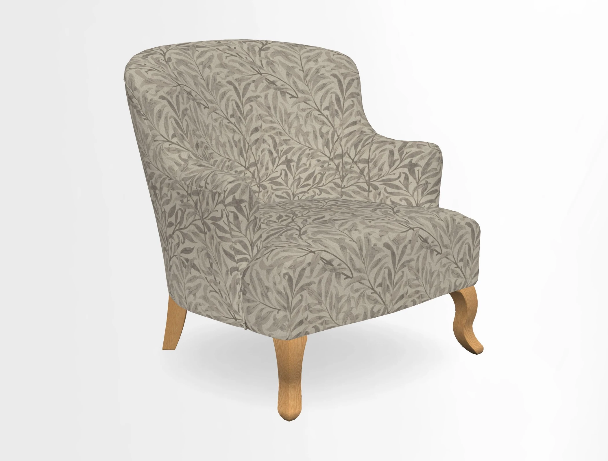 Grassington Chair in Floral Linen Lily Pad Vermillion