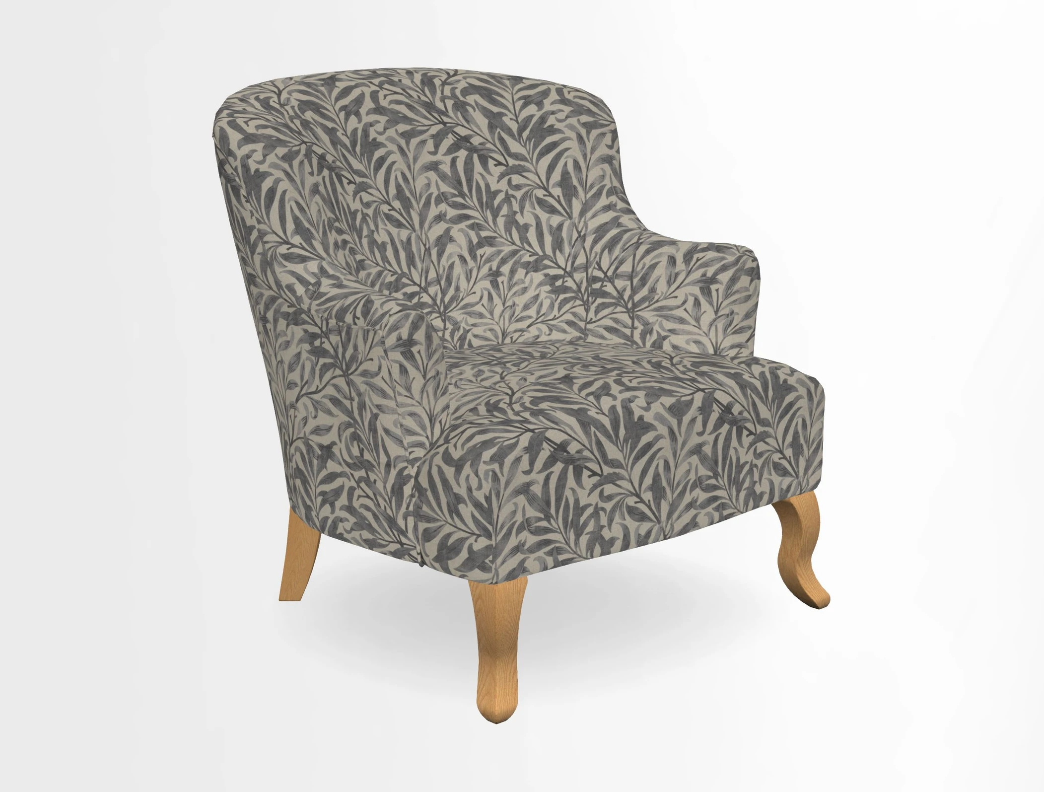 Grassington Chair in Floral Linen Lily Pad Vermillion