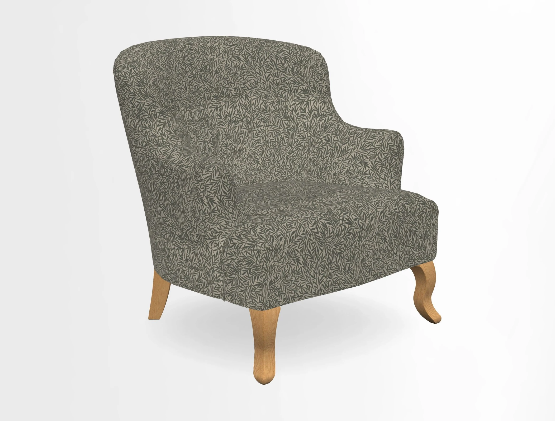Grassington Chair in Floral Linen Lily Pad Vermillion