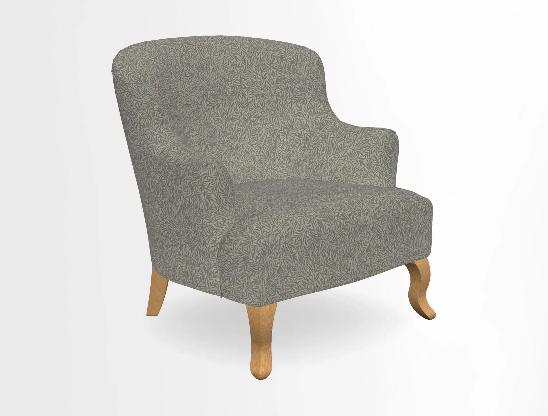 Grassington Chair in Floral Linen Lily Pad Vermillion